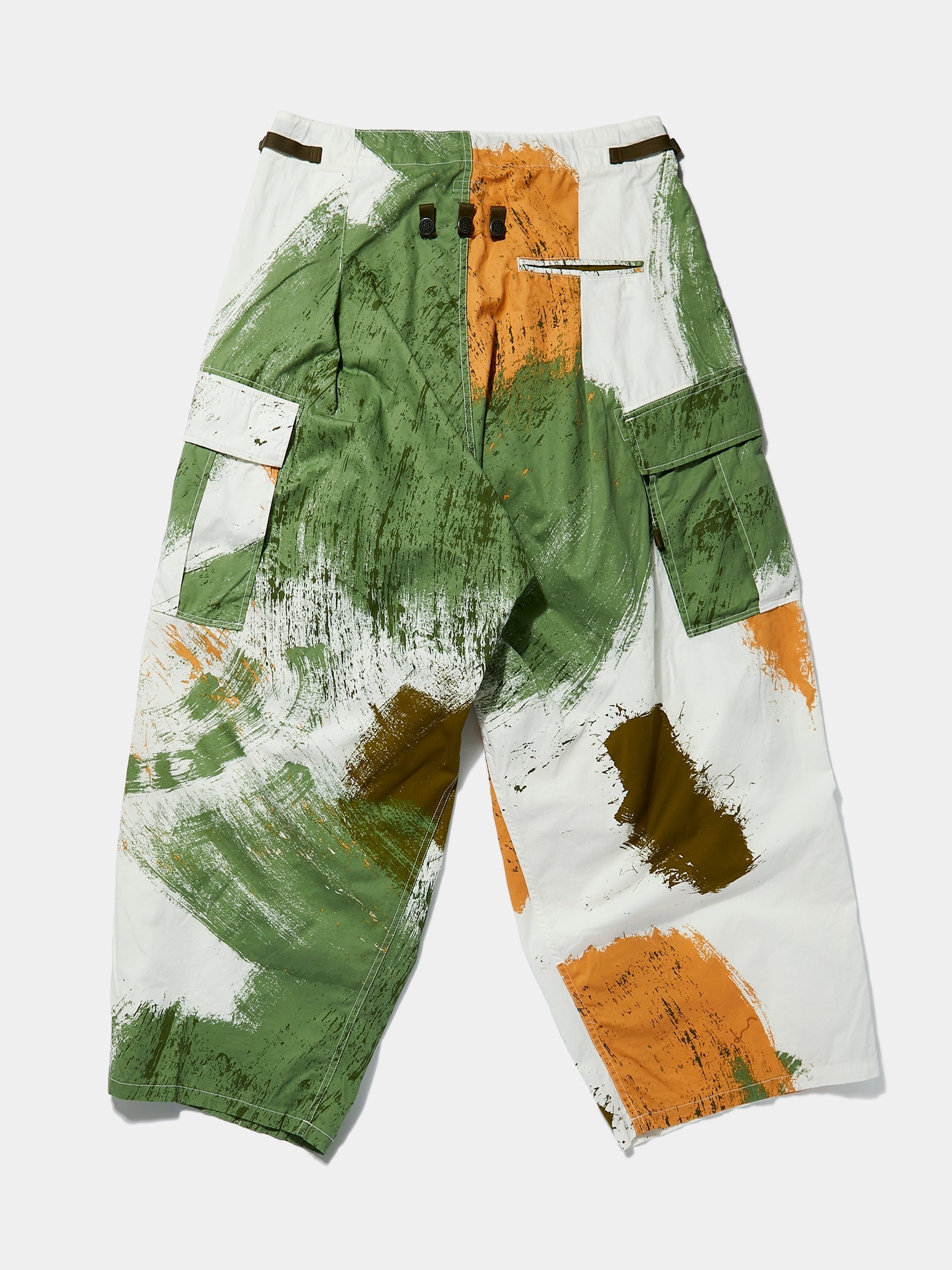 COMBED BURBERRY BRUSH-CAMO JUMBO CARGO PANTS - 7