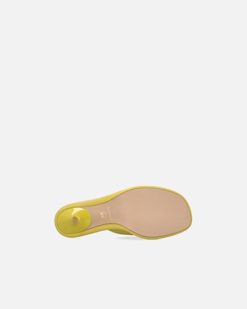 NAPPA LEATHER THONG SANDALS WITH HEEL 7