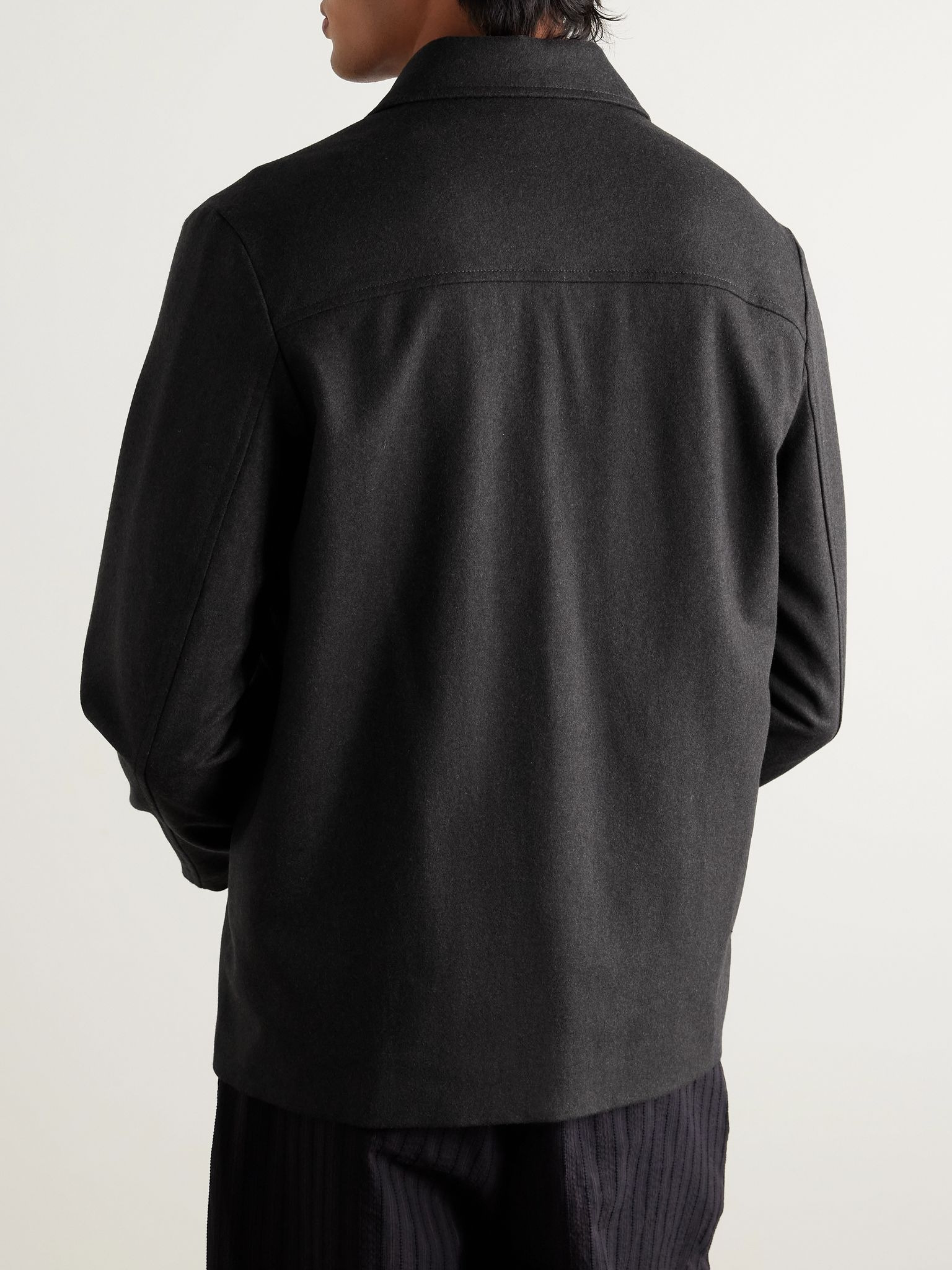 Jamie Recycled Wool-Blend Overshirt Gray - 3