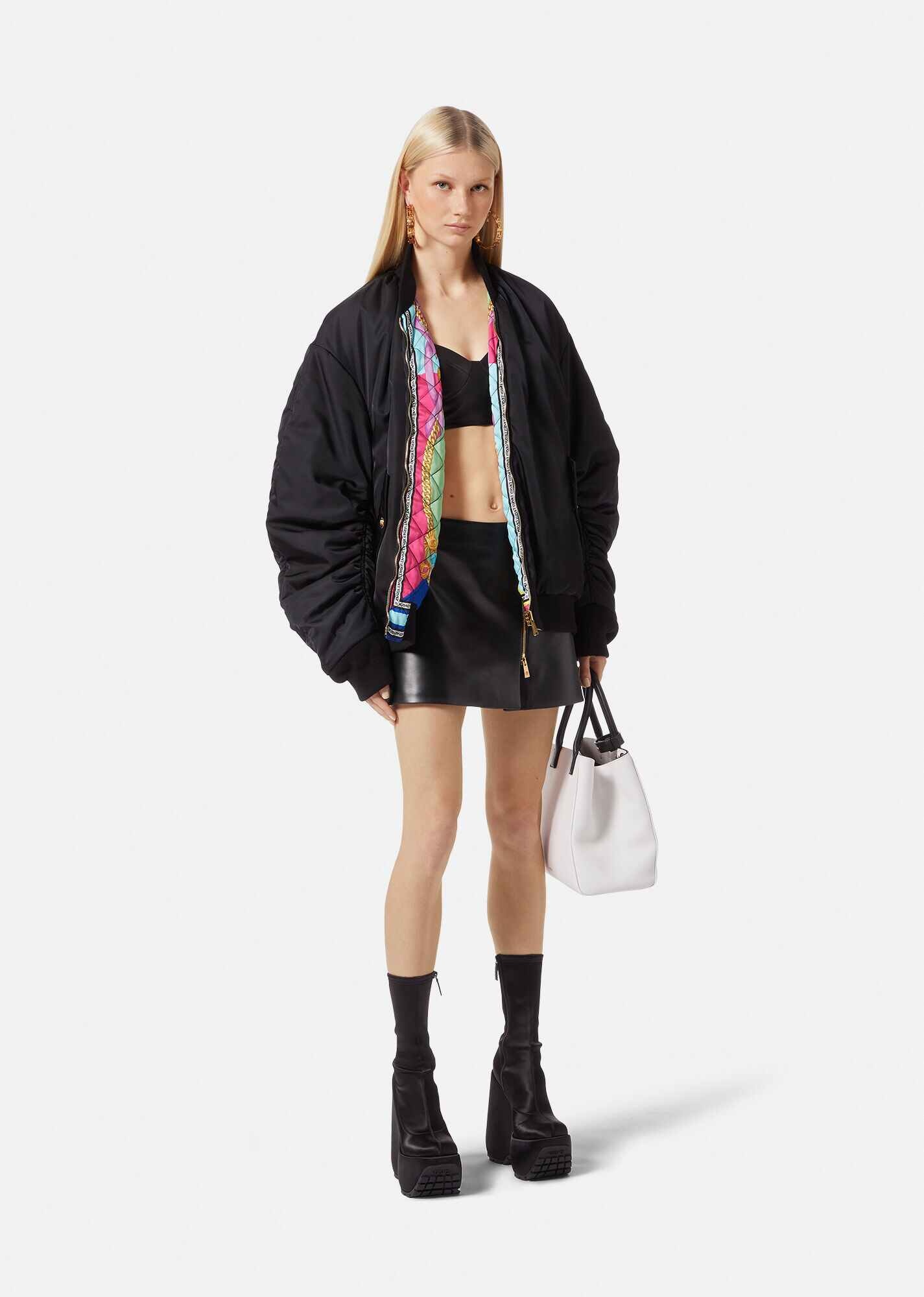 Medusa Leather Mini Skirt - 2