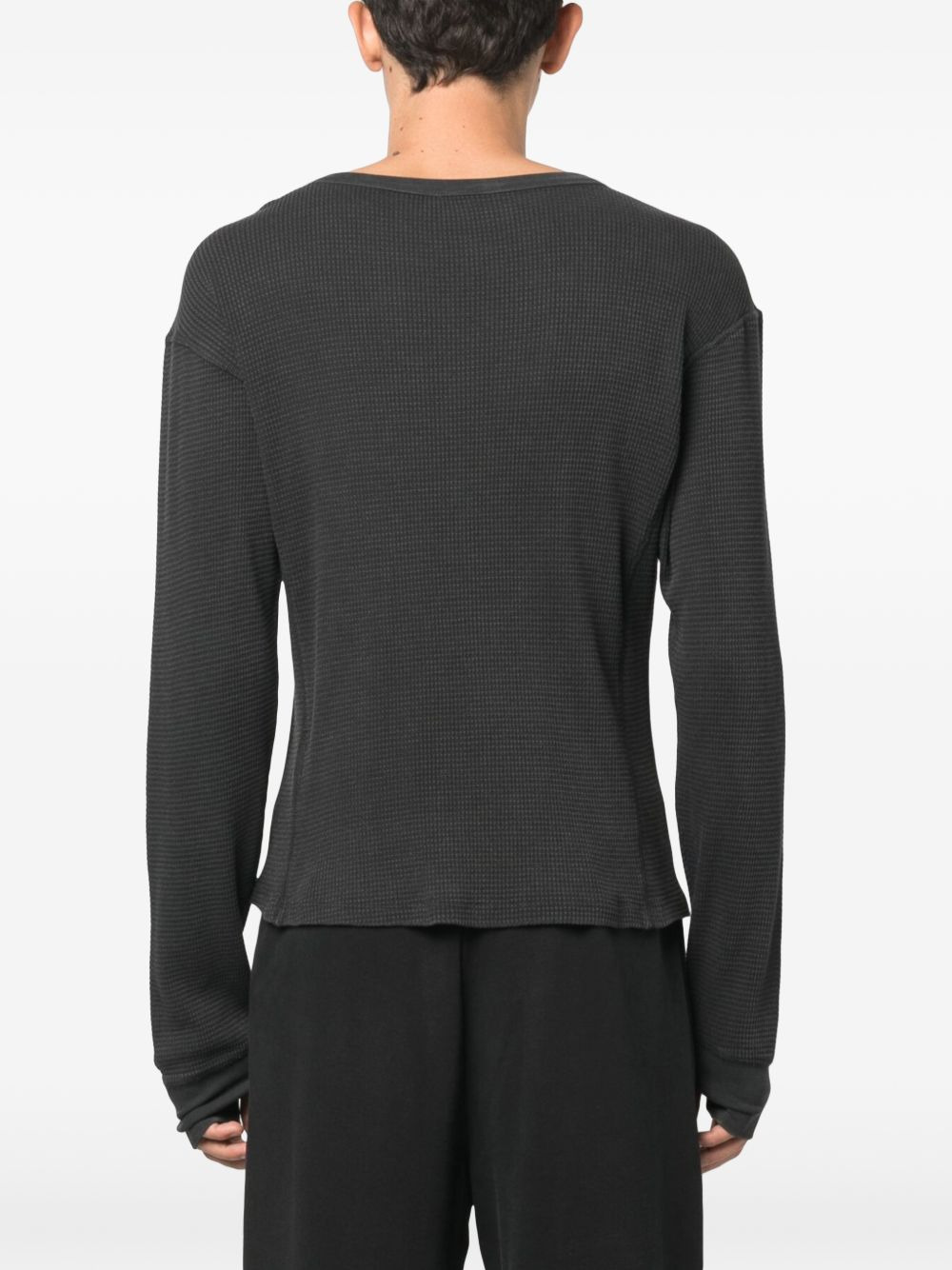 washed textured-finish jumper - 4