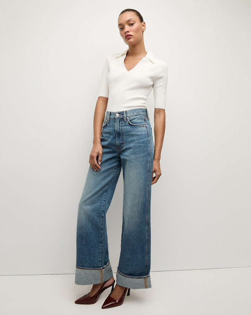 VERONICA BEARD TAYLOR CUFFED WIDE-LEG JEAN outlook