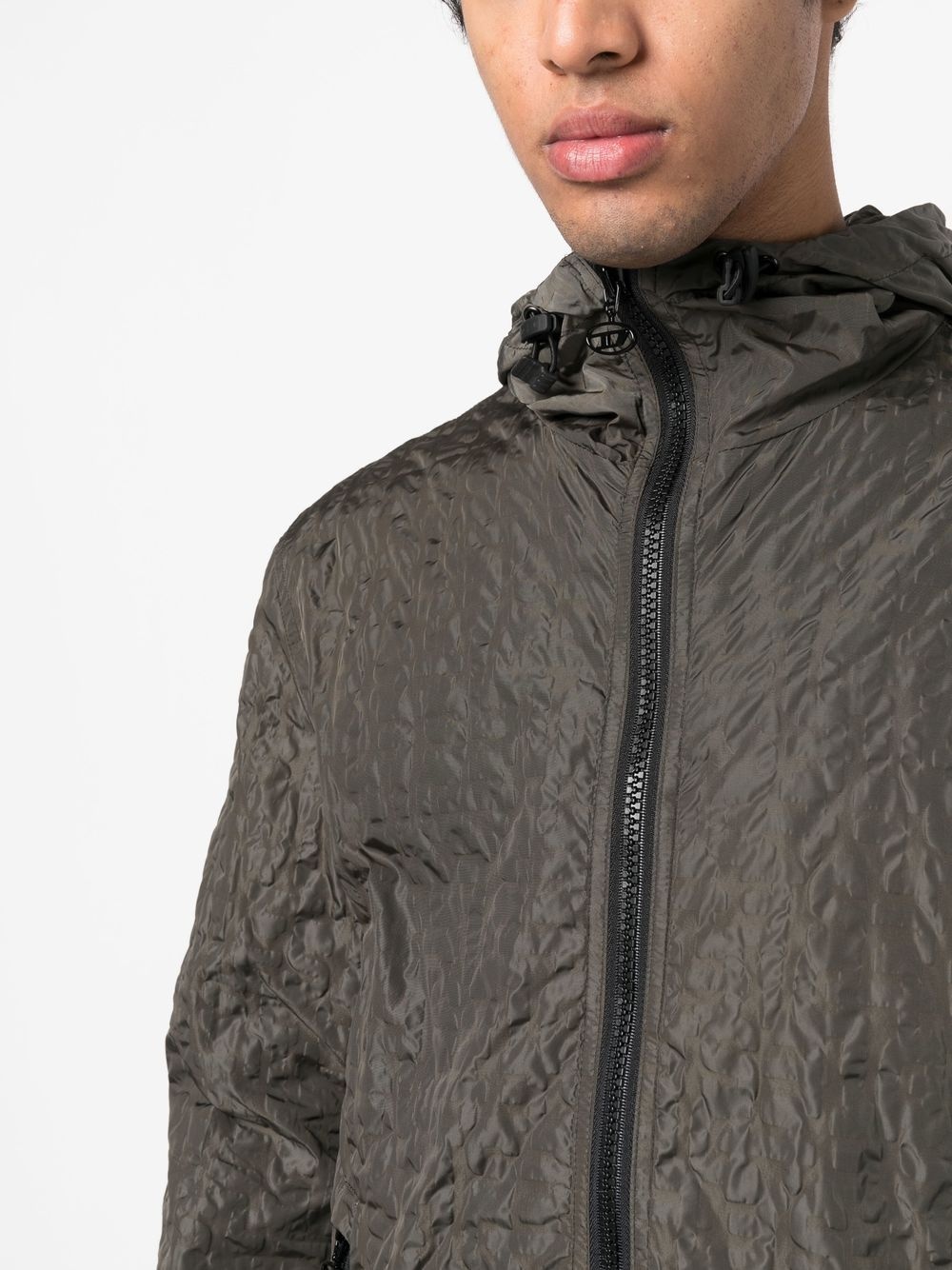 crinkled-finish windbreaker jacket - 5
