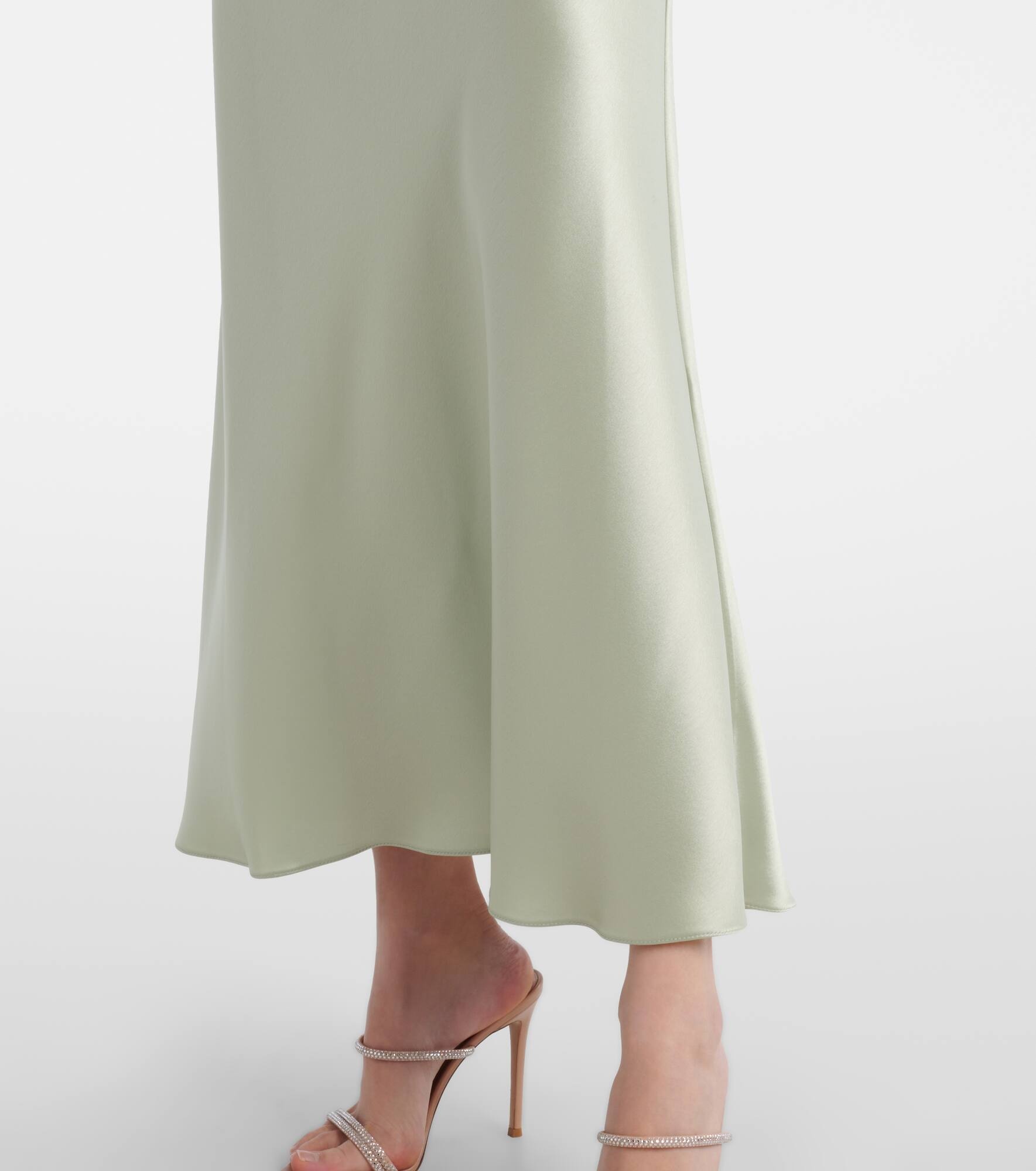 Sienna scarf-detail satin maxi dress - 5