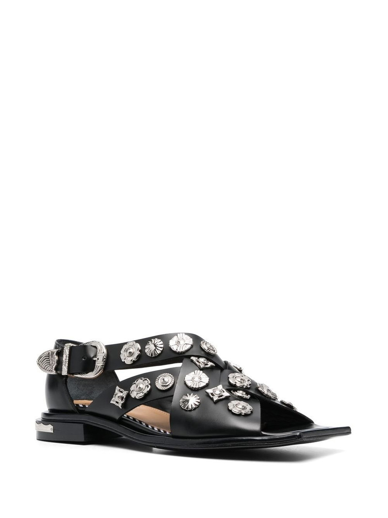 TOGA PULLA stud-embellished open-toe sandals outlook