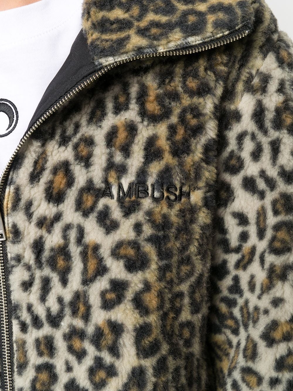 leopard print fleece jacket - 5