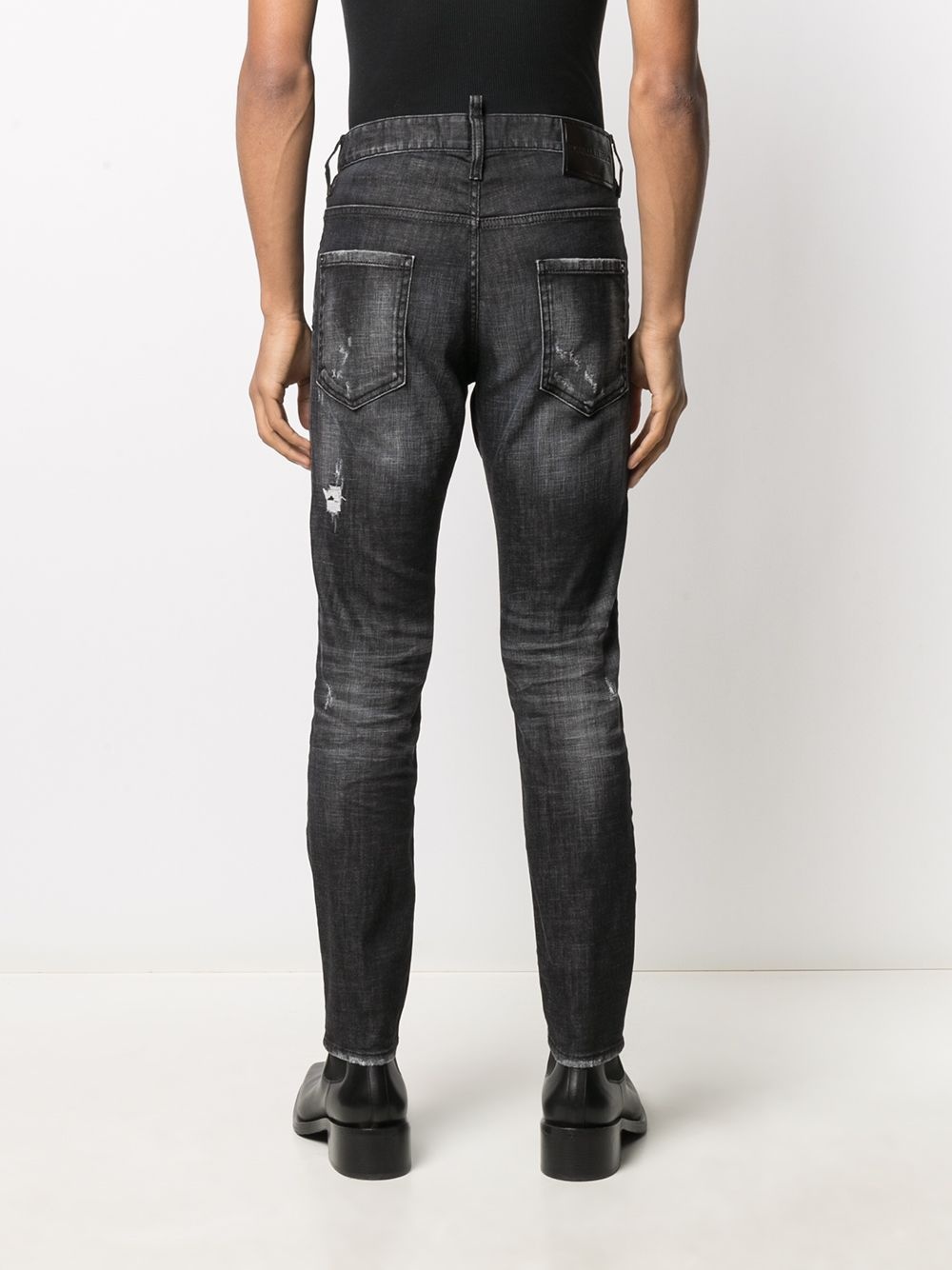 distressed slim-fit jeans - 4