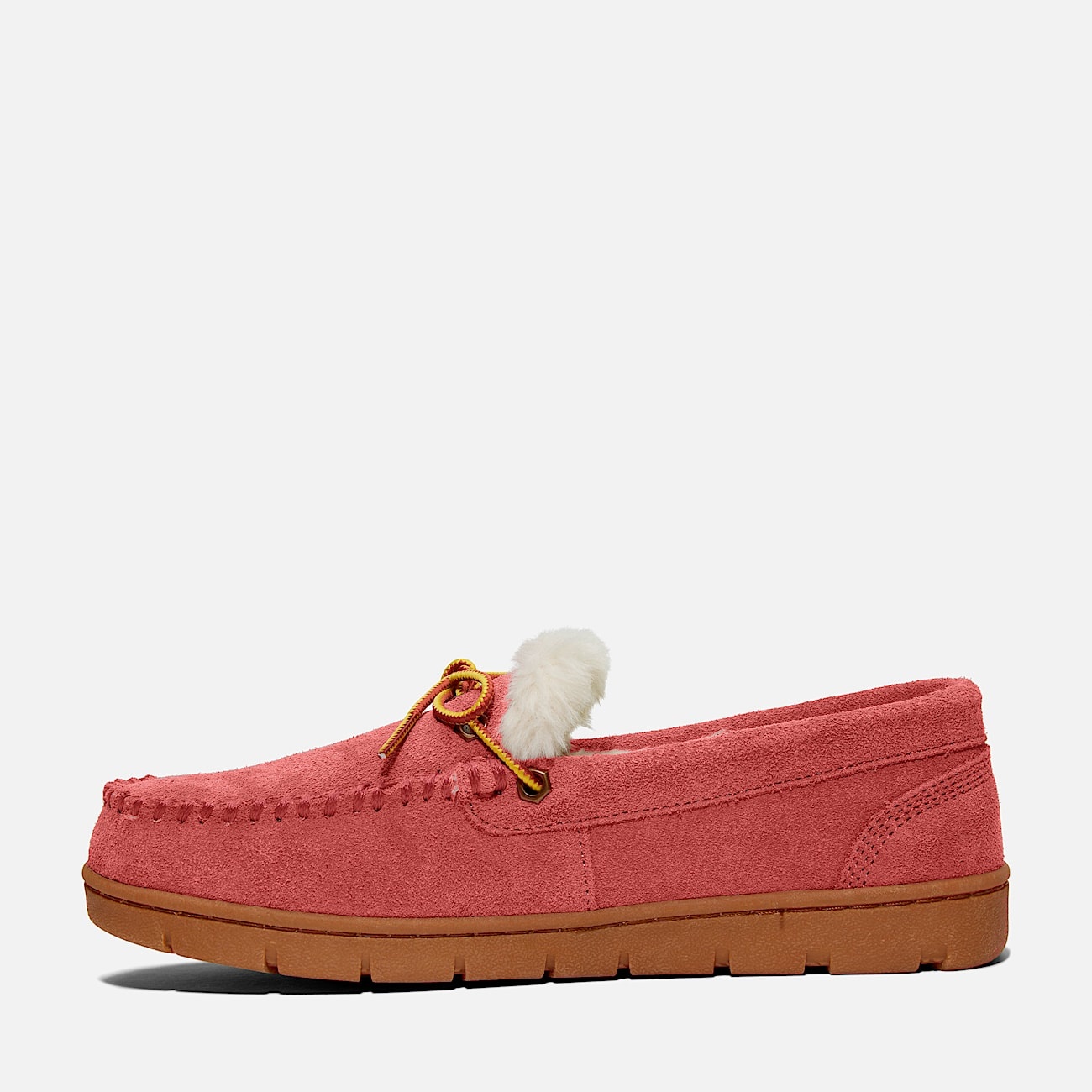 Women's Faux-Fur Tie Moccasin - 6