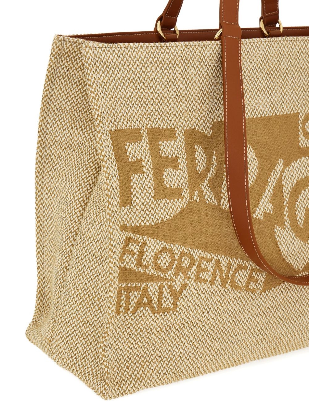 large logo-embroidered tote bag - 6