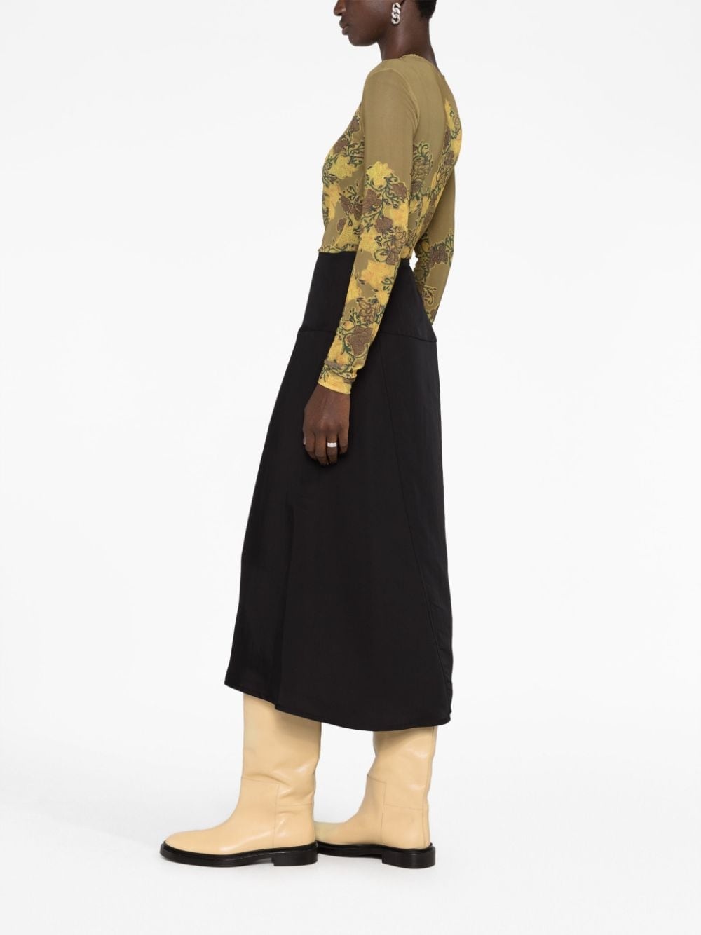 zip-embellished midi skirt - 6