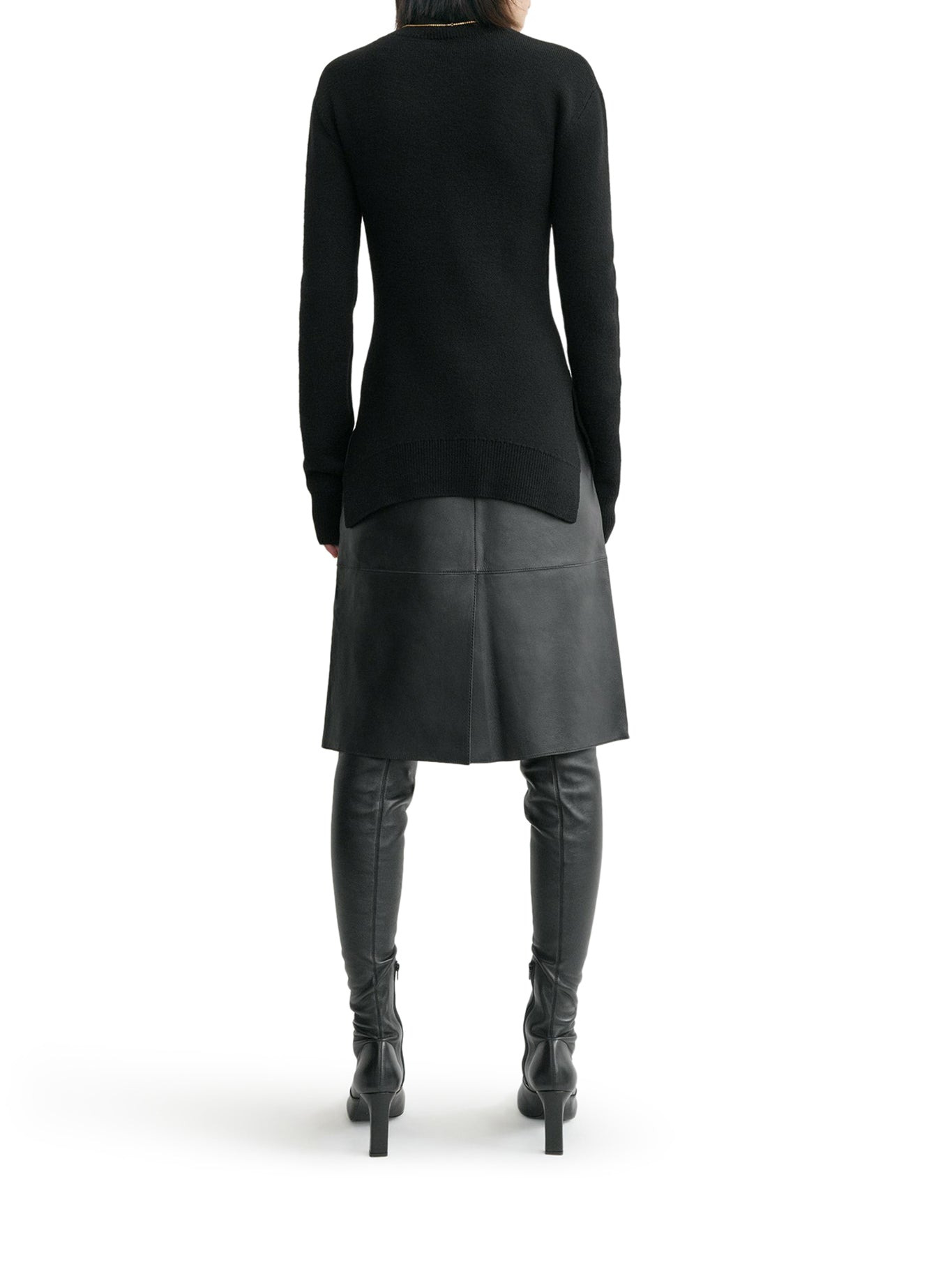 HIGH NECK WOOL SWEATER - 3