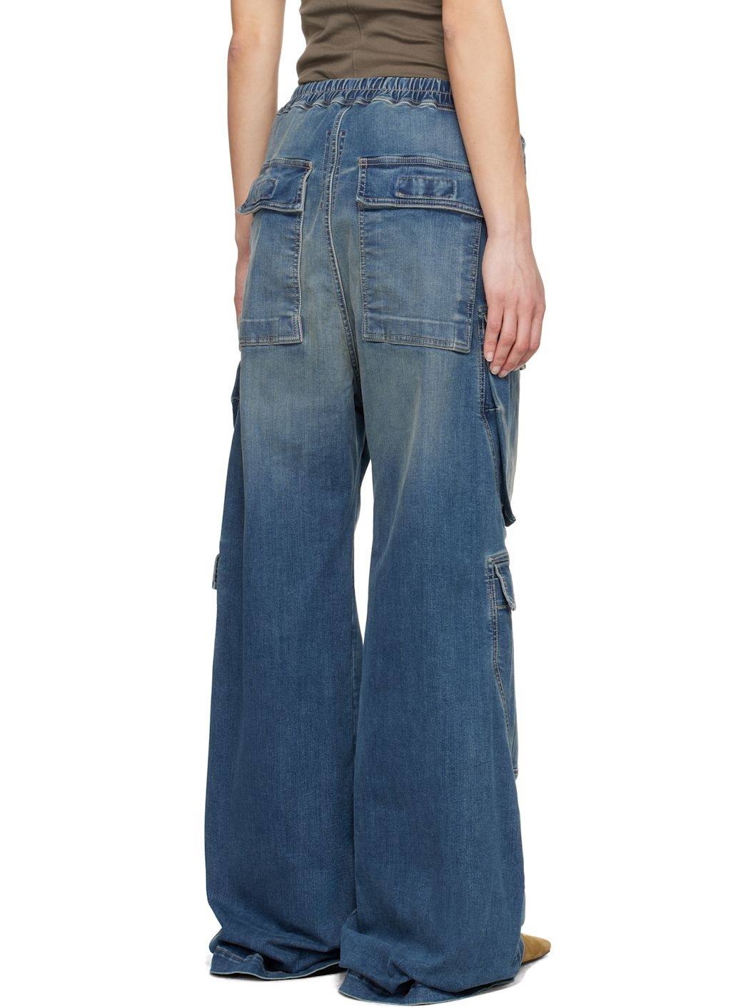 Blue Hollywood Double Jumbo Belas Denim Cargo Pants - 3