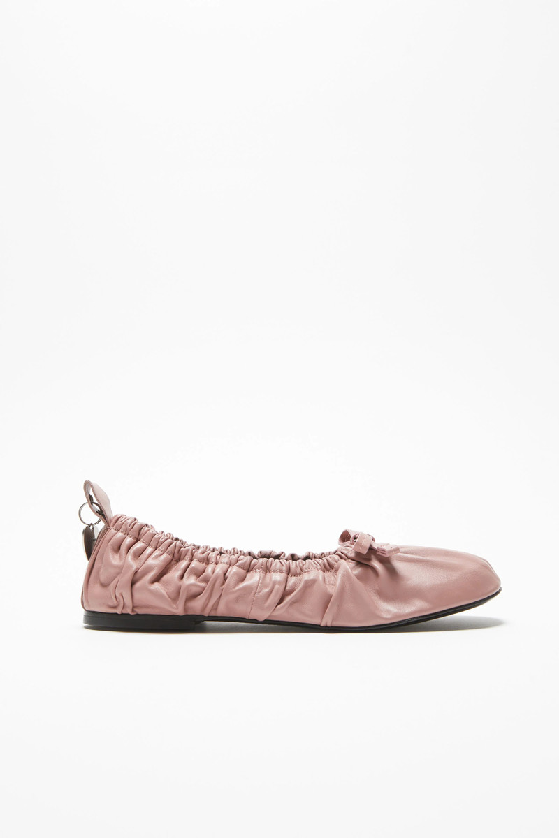 Leather ballet flat - Pink - 1