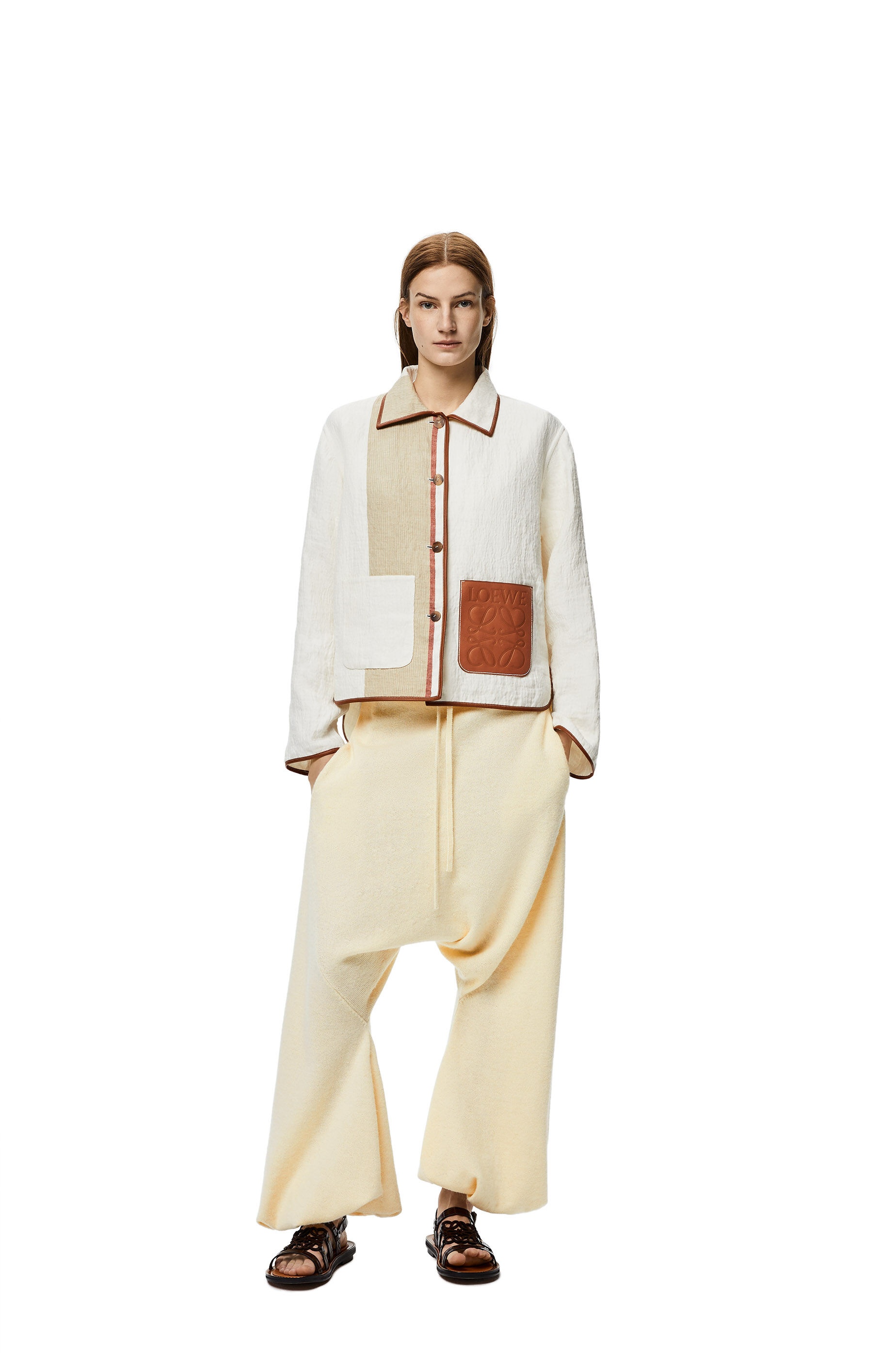 Stripe button jacket in cotton and linen - 2