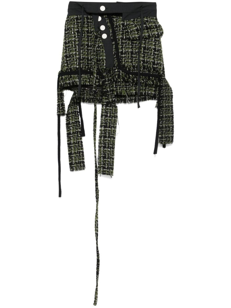 deconstructed tweed mini skirt 1