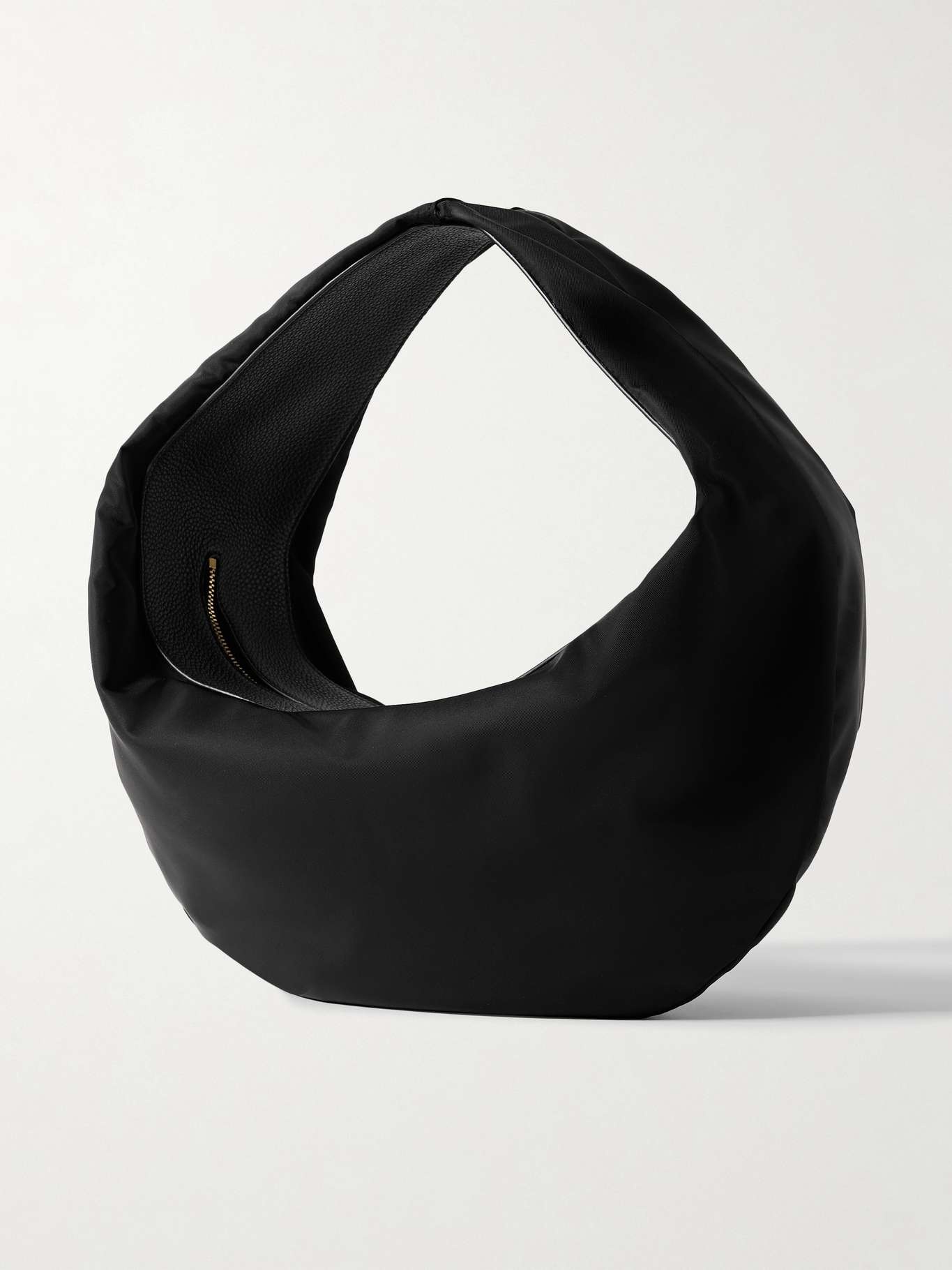 Olivia Sport medium textured leather-trimmed shell shoulder bag Black - 3