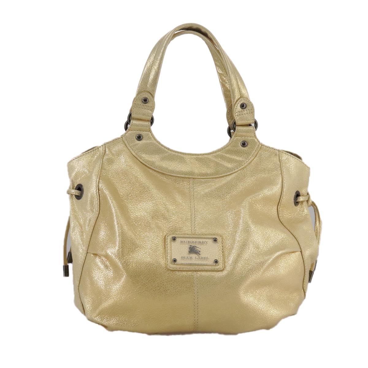 Burberry Hand Bag Leather Gold - 2