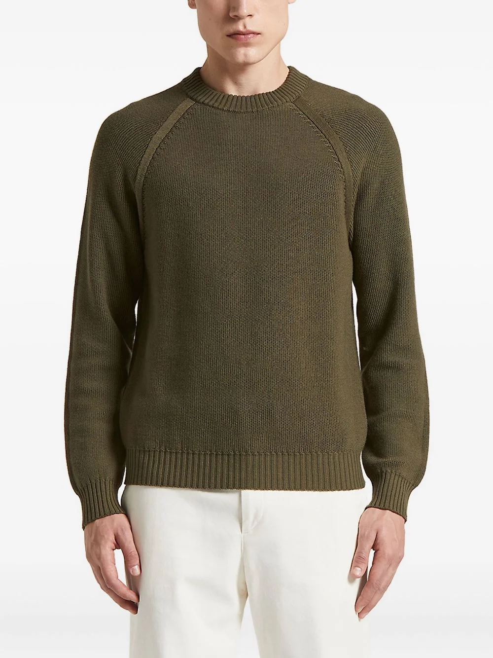 raglan-sleeve knitwear sweater - 1