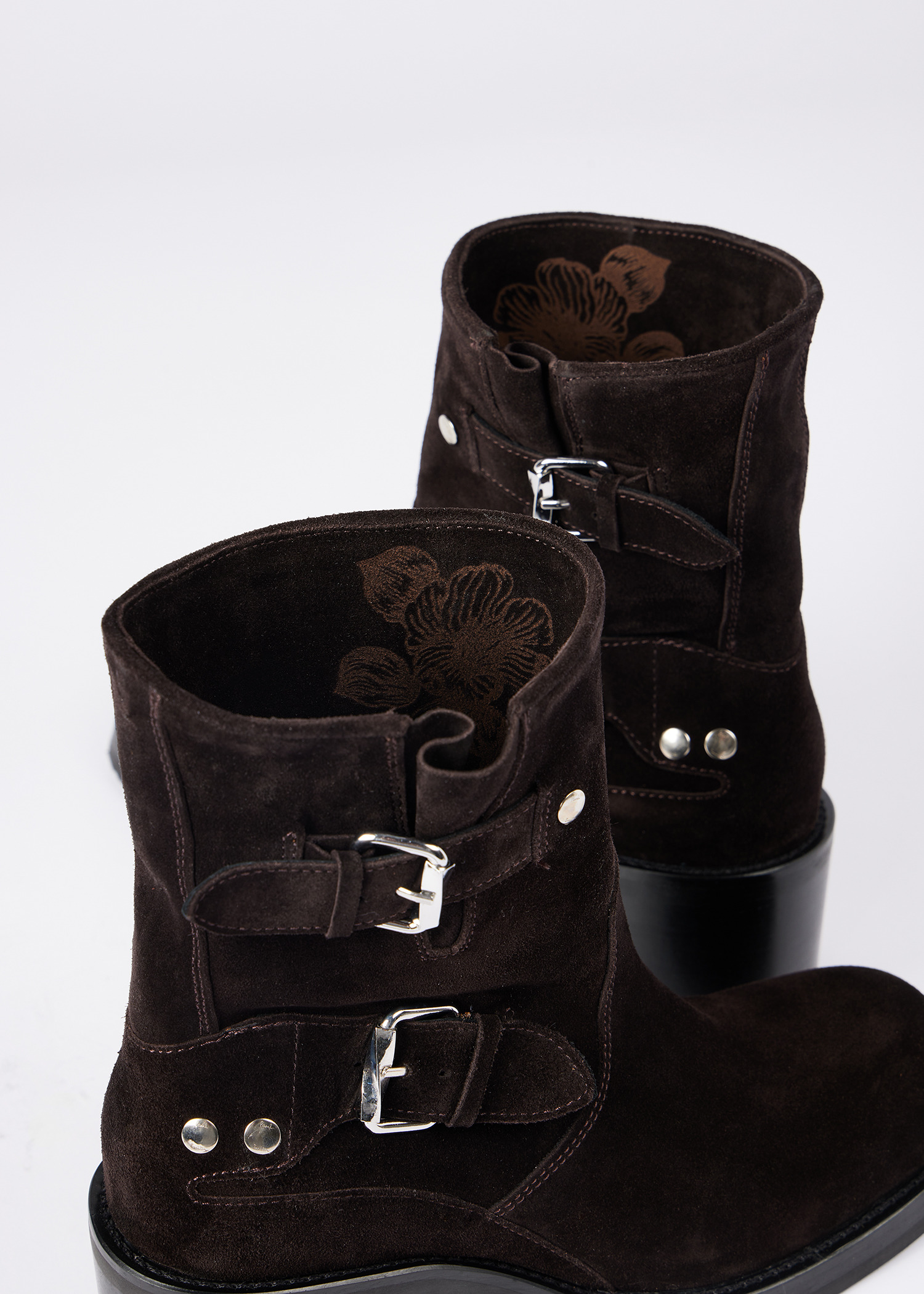 Women's Dark Brown Suede 'Faria' Biker Boots - 6