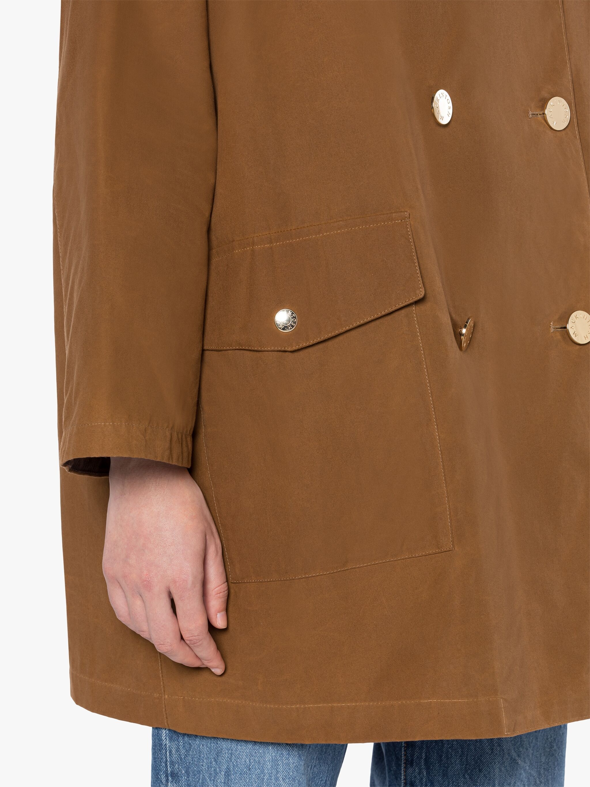 HUMBIE BROWN WAXED COTTON OVERCOAT - 6