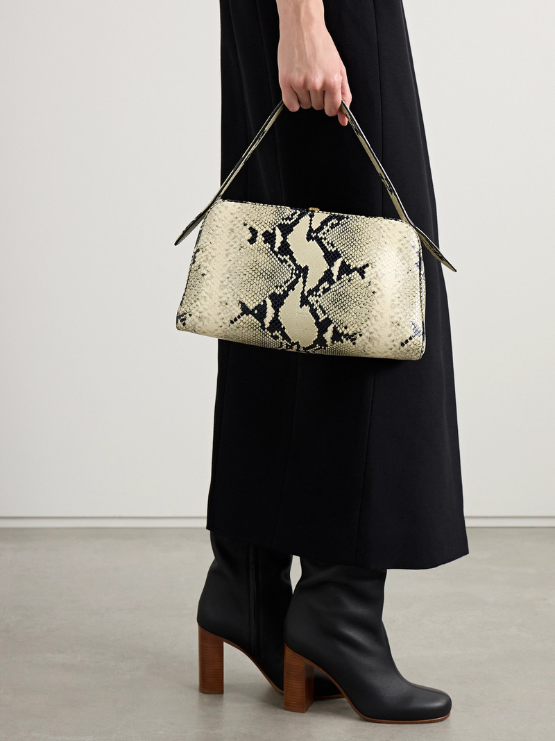 KHAITE Cate Snake-effect Leather Tote outlook