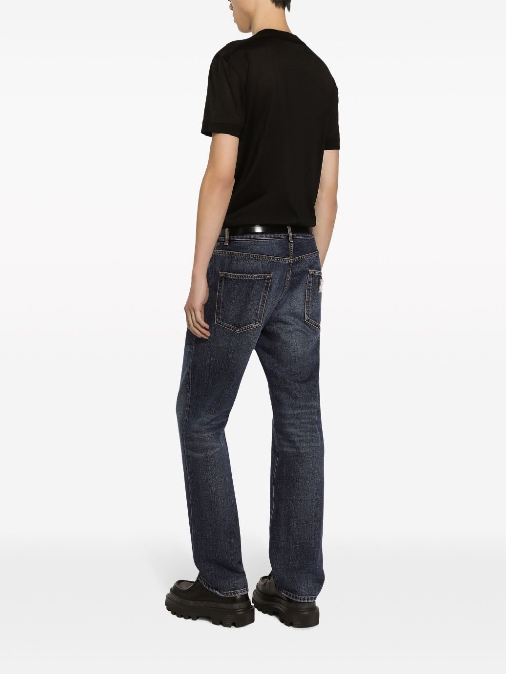 crew-neck silk T-shirt - 4