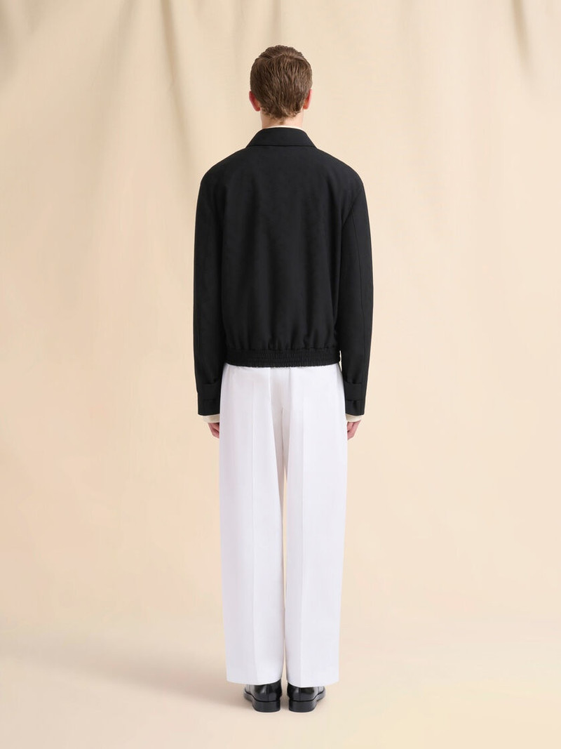 BLACK WOOL JACKET WITH JAQAURD CONFETTI MOTIF 3