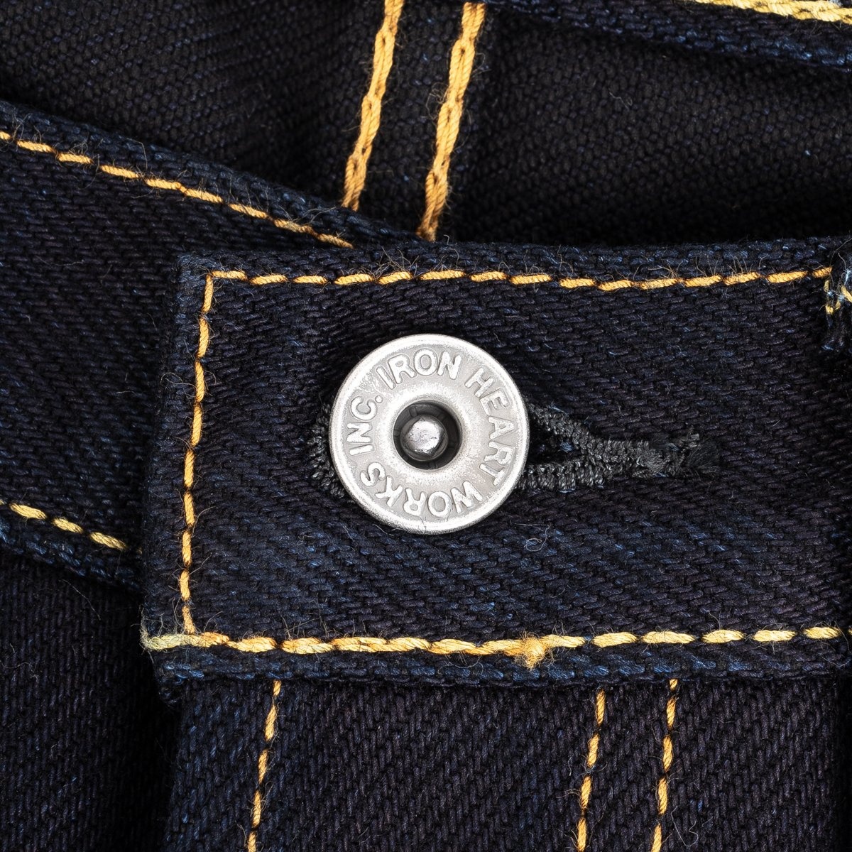 IH-777S-21ib 21oz Selvedge Denim Slim Tapered Cut Jeans - Indigo/Black - 11