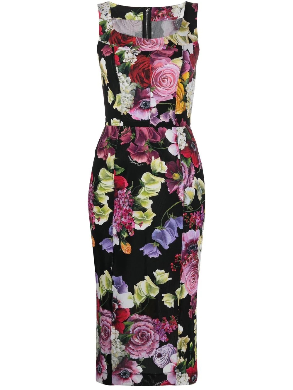 all-over floral-print midi dress - 1