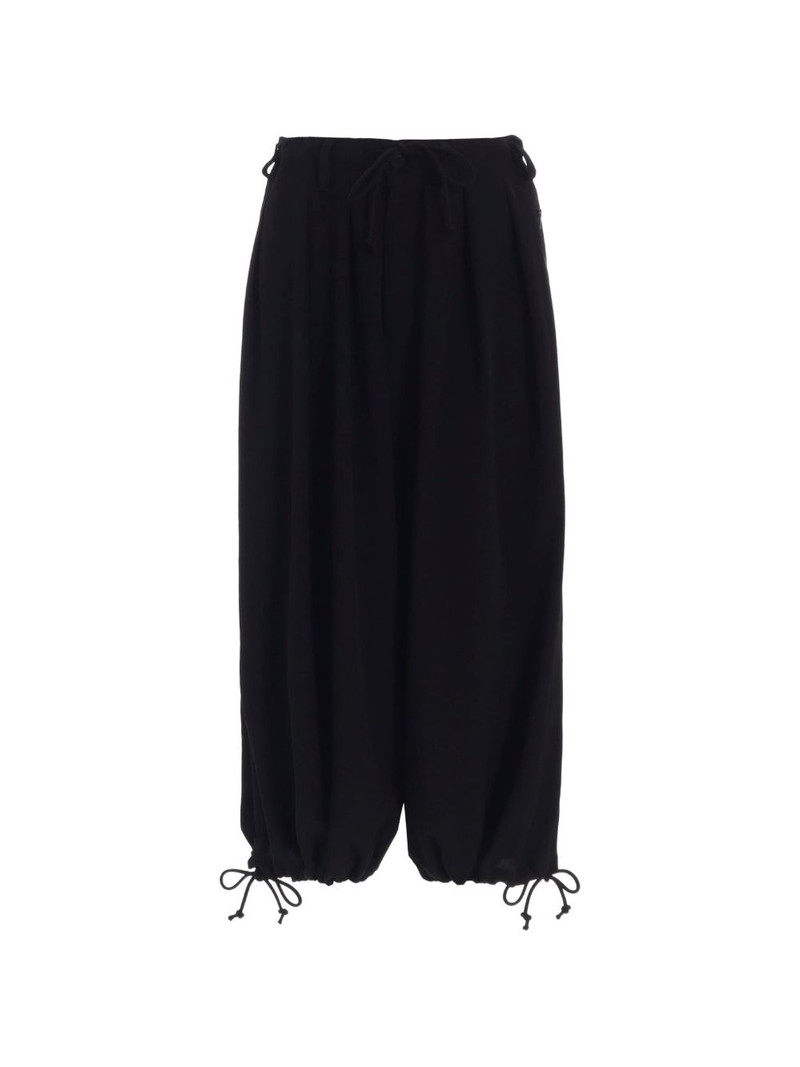 drawstring-hem pleated trousers 1
