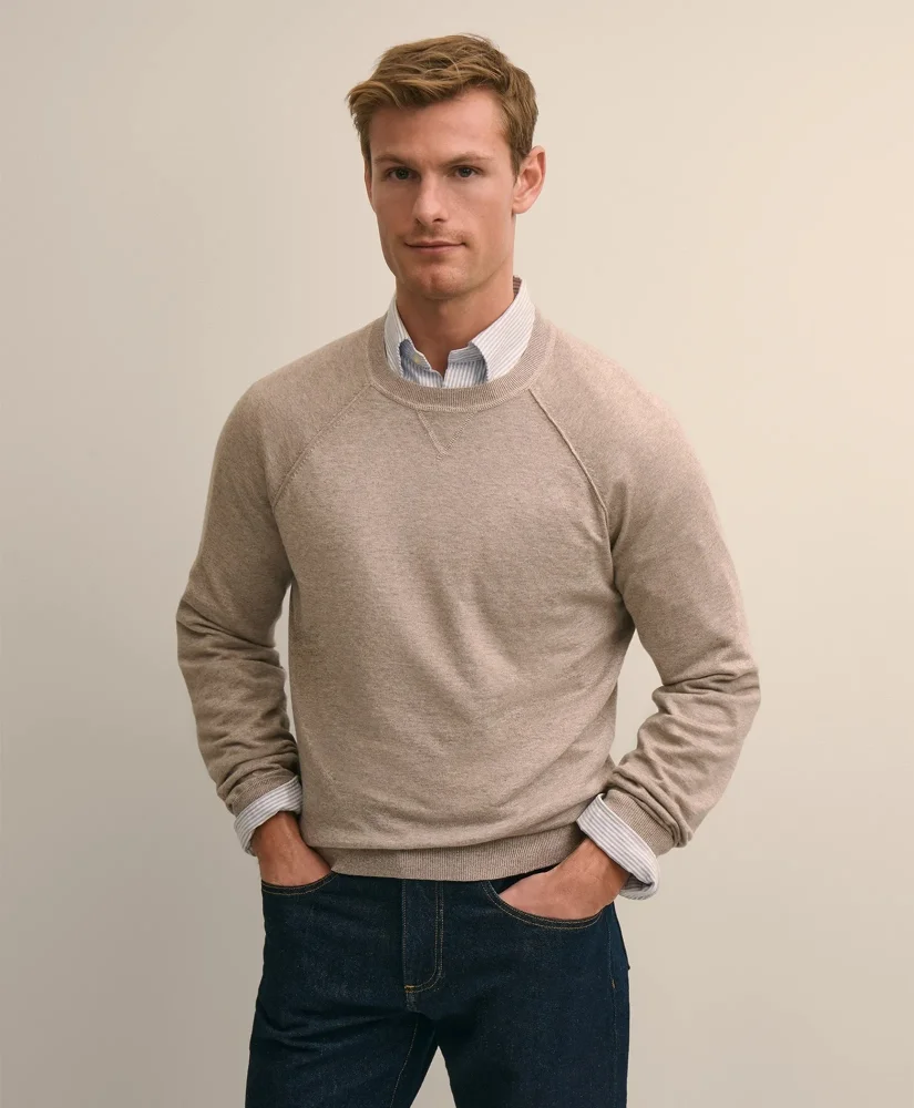 Linen-Cotton-Cashmere Sweatshirt Sweater - 1