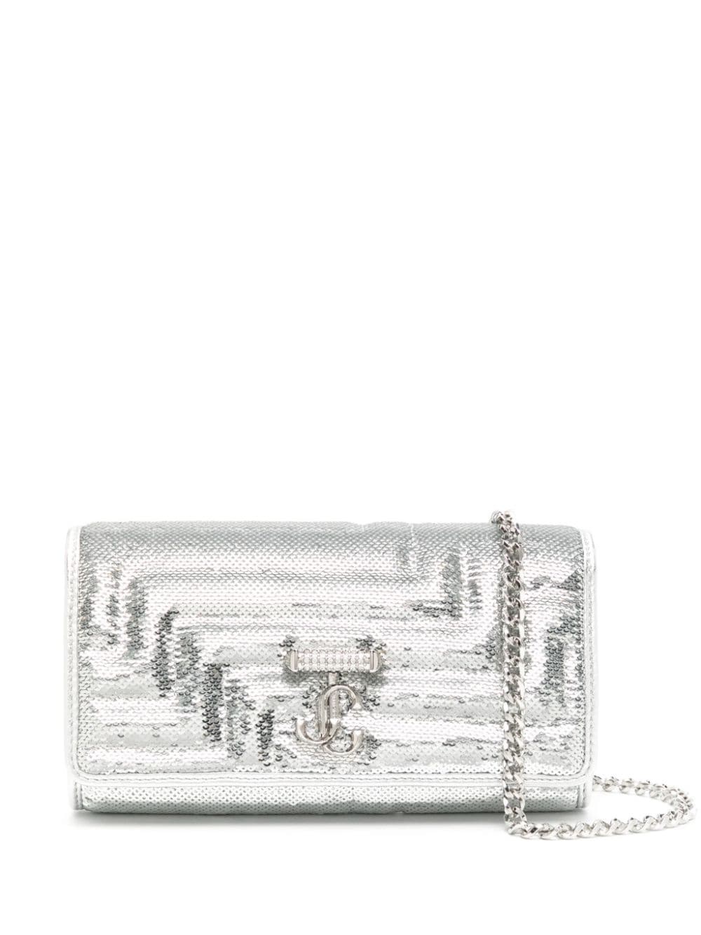 Avenue sequin-embellished clutch - 1