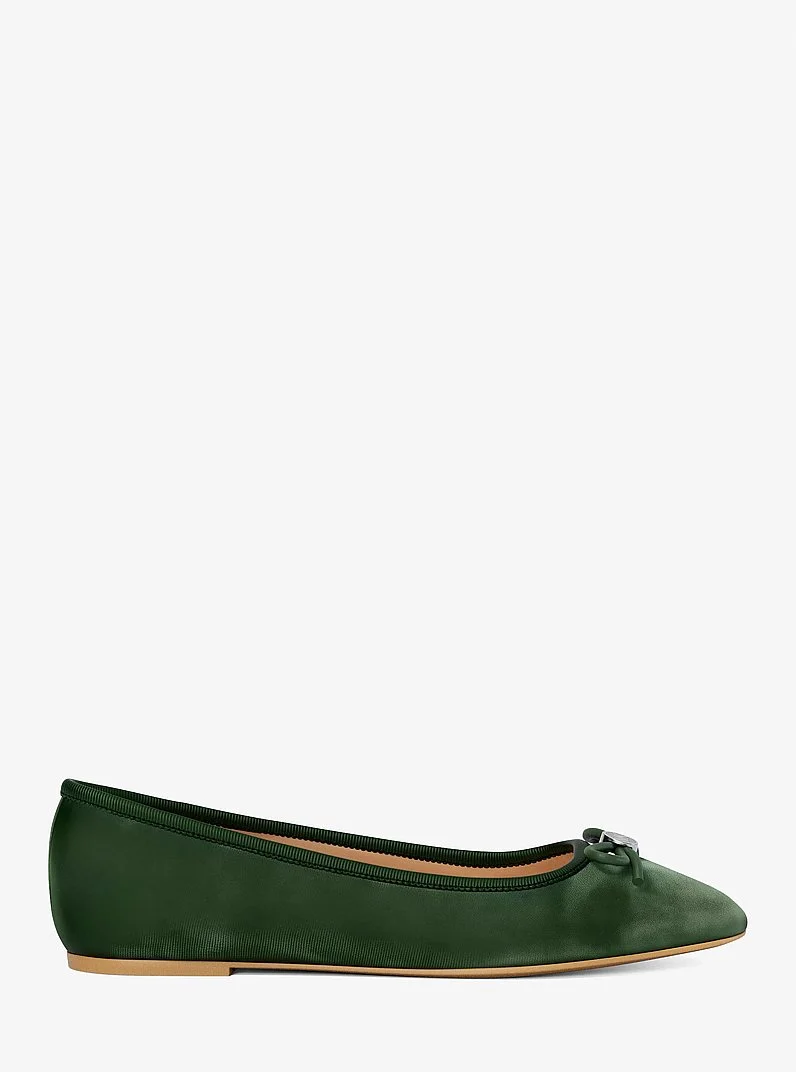 Savannah Logo Debossed Velvet Ballet Flat - 1