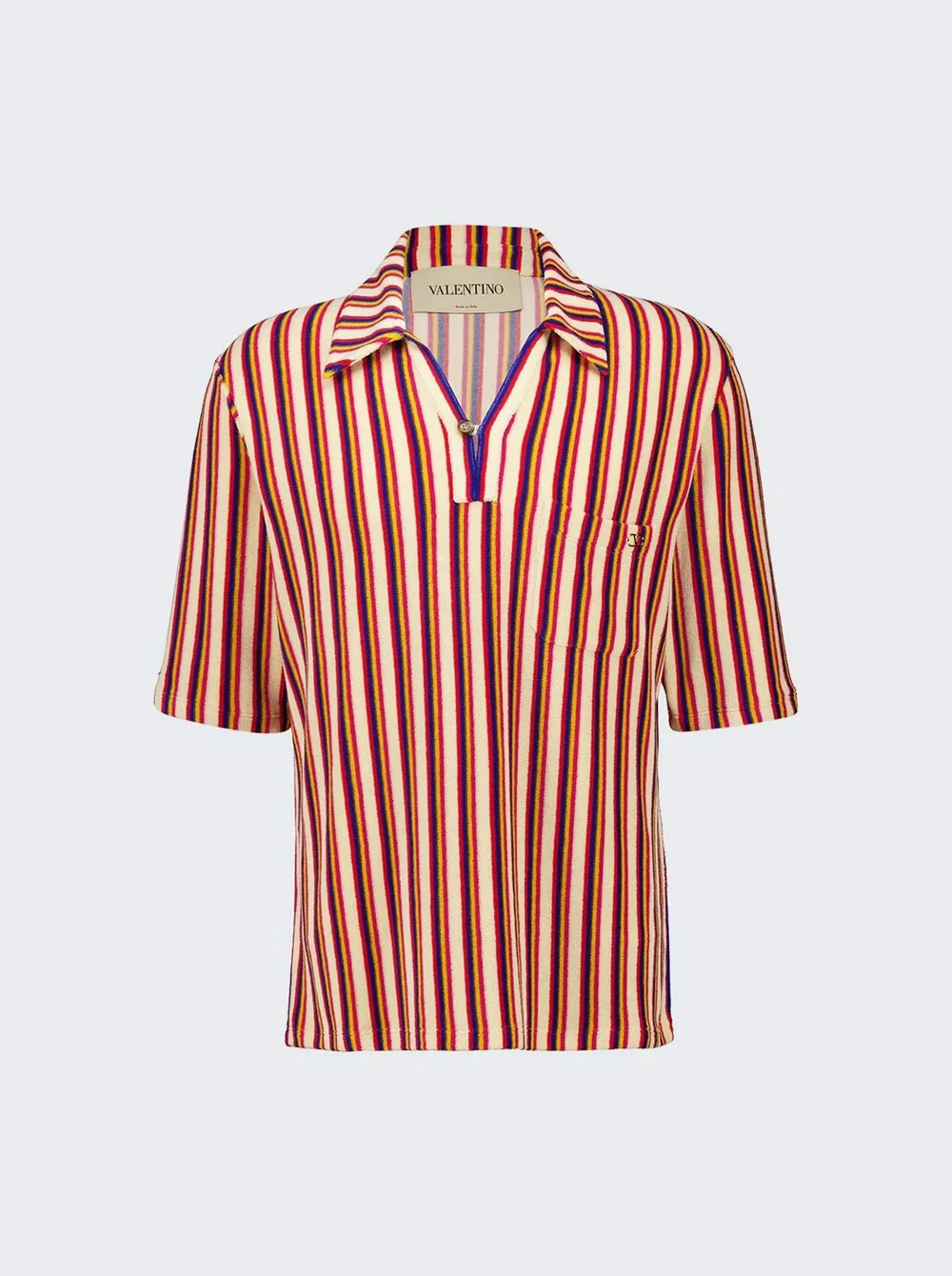 Terry Polo Shirt Multicolor Stripes - 1