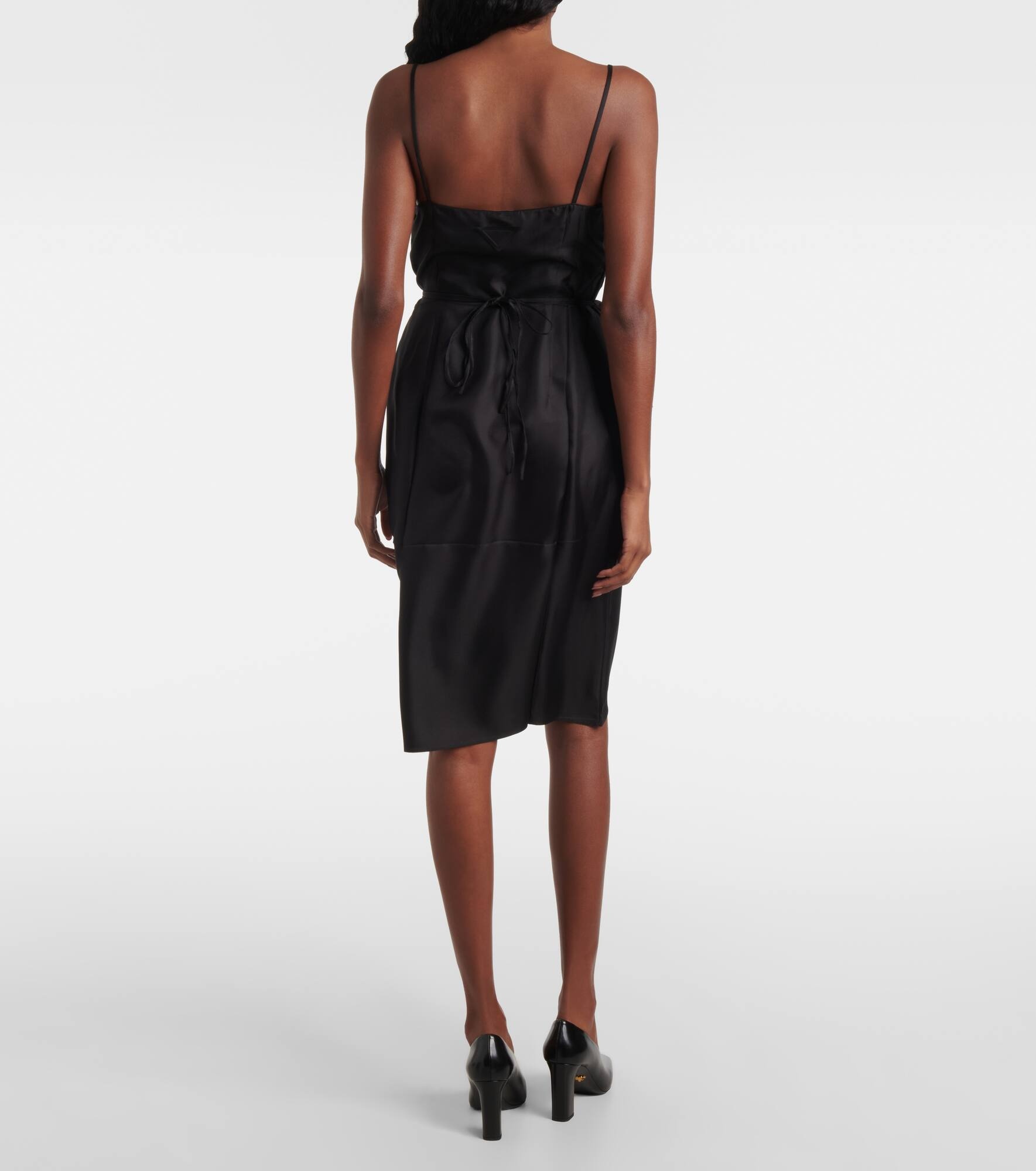 Silk twill slip dress - 3