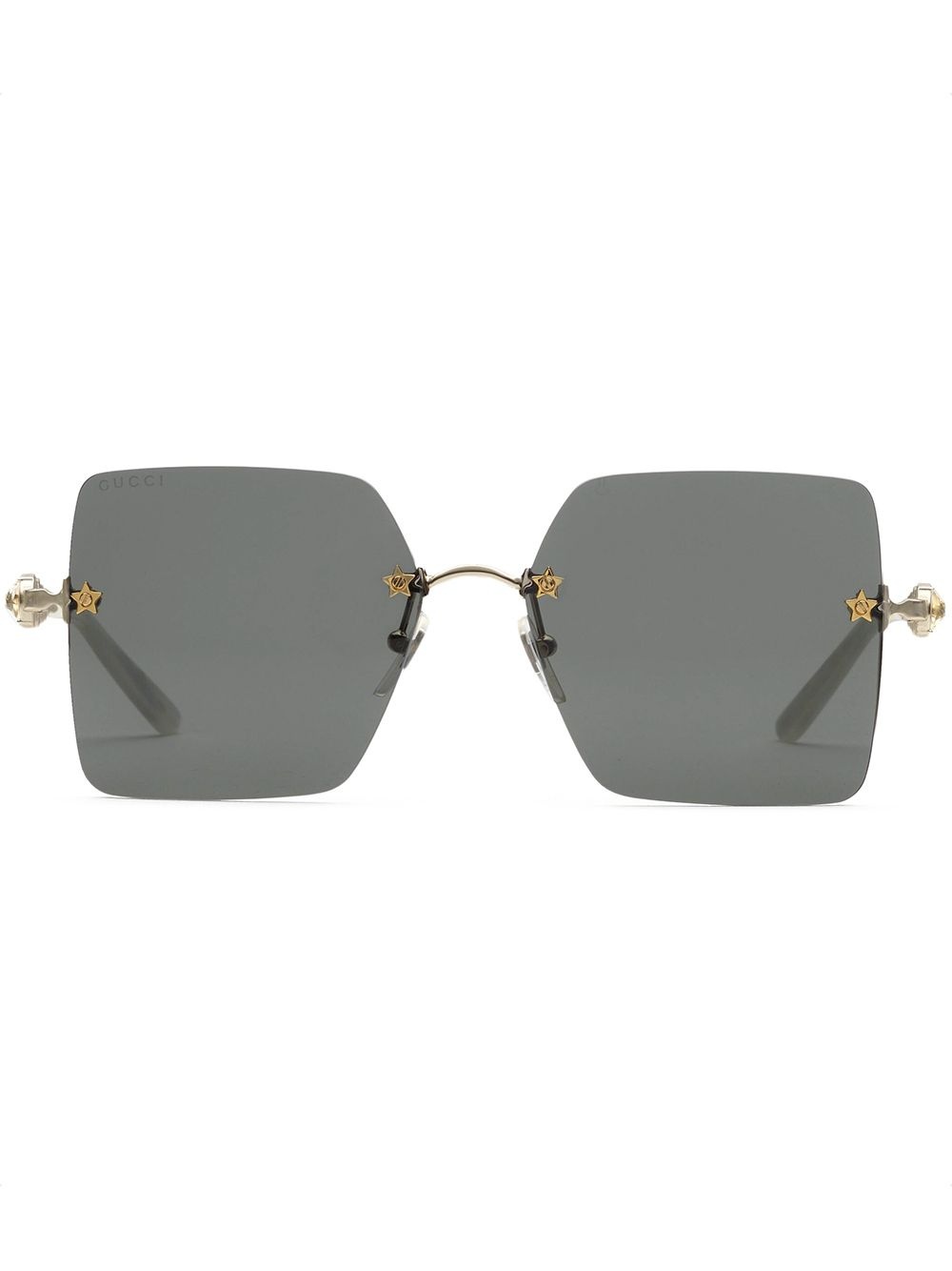 square-frame tinted sunglasses - 1