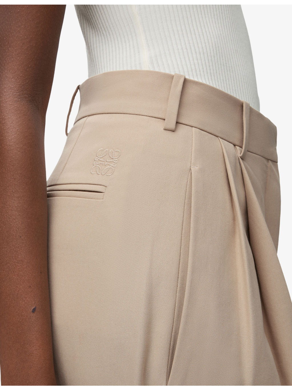 Wide-Leg Cotton Trousers - 5