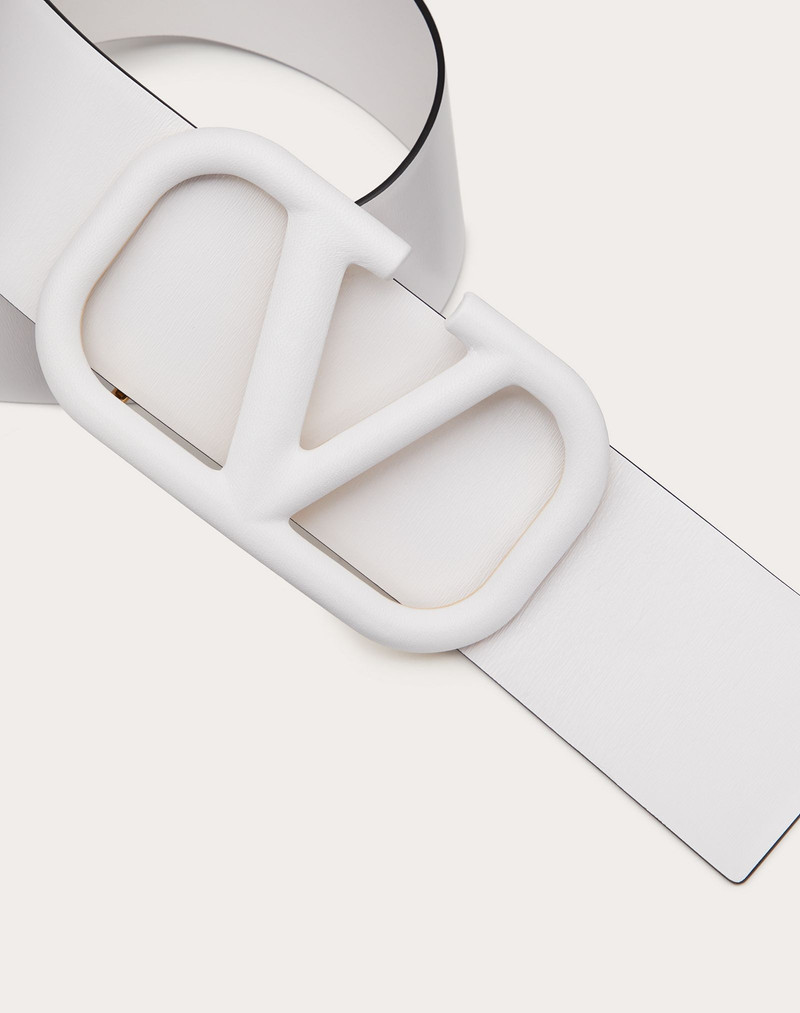 Valentino VLOGO SIGNATURE BELT IN GLOSSY CALFSKIN 70 MM / 2.8 IN. outlook