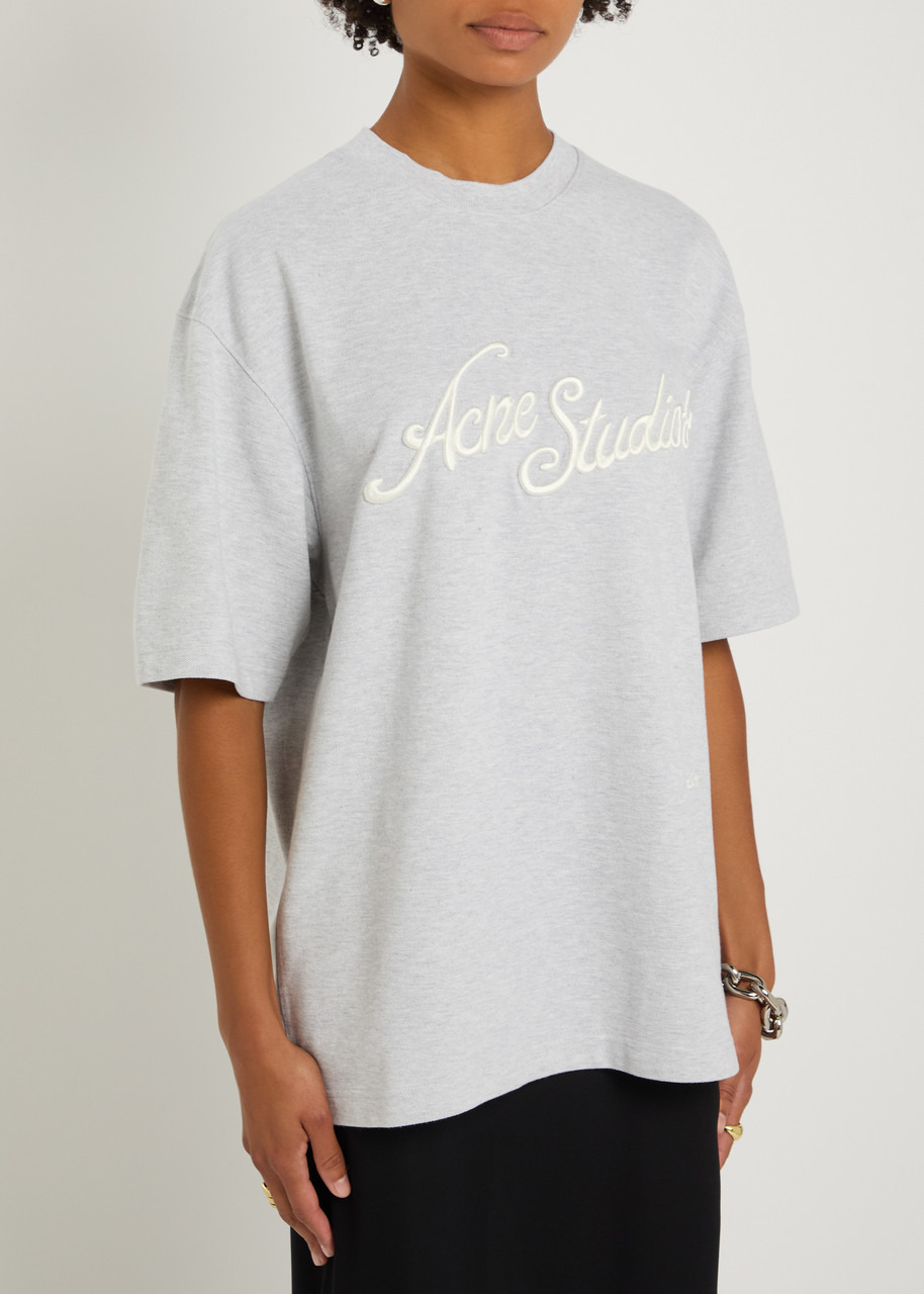 Acne Studios Logo-embroidered Piqué Cotton T-shirt - 2