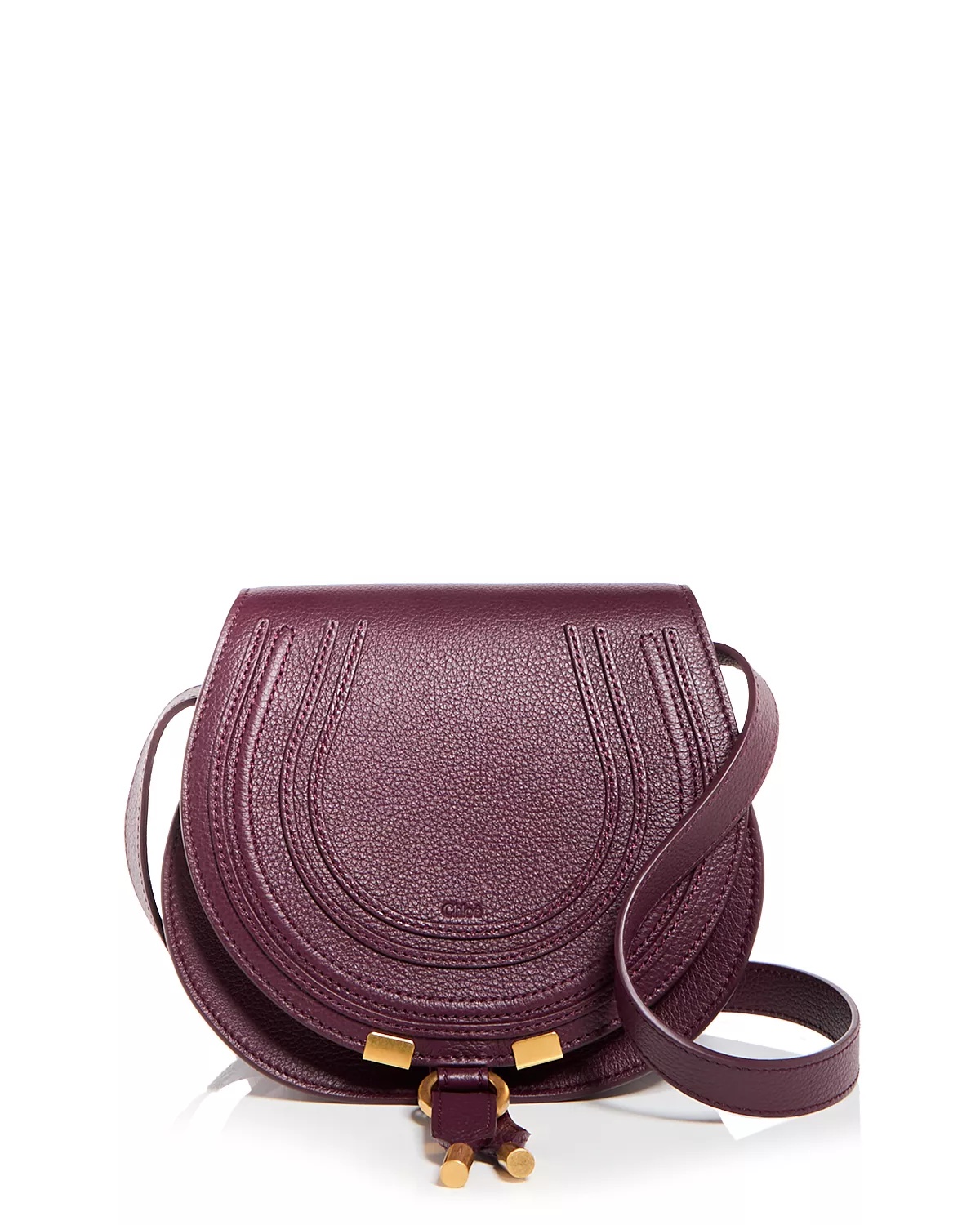 Marcie Small Leather Saddle Bag - 1