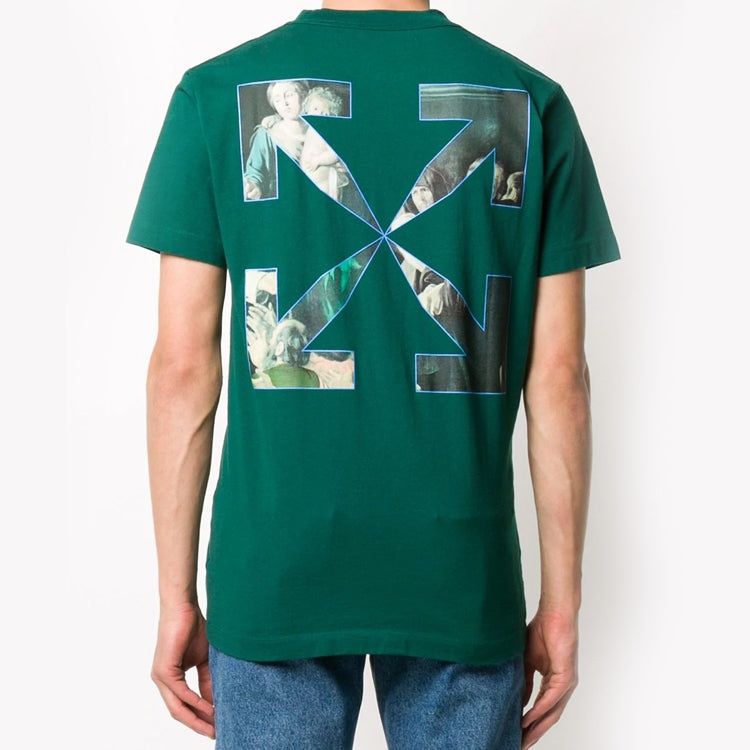 Off-White FW20 Caravaggio Printed Men Green OMAA027E20JER0085710 - 4