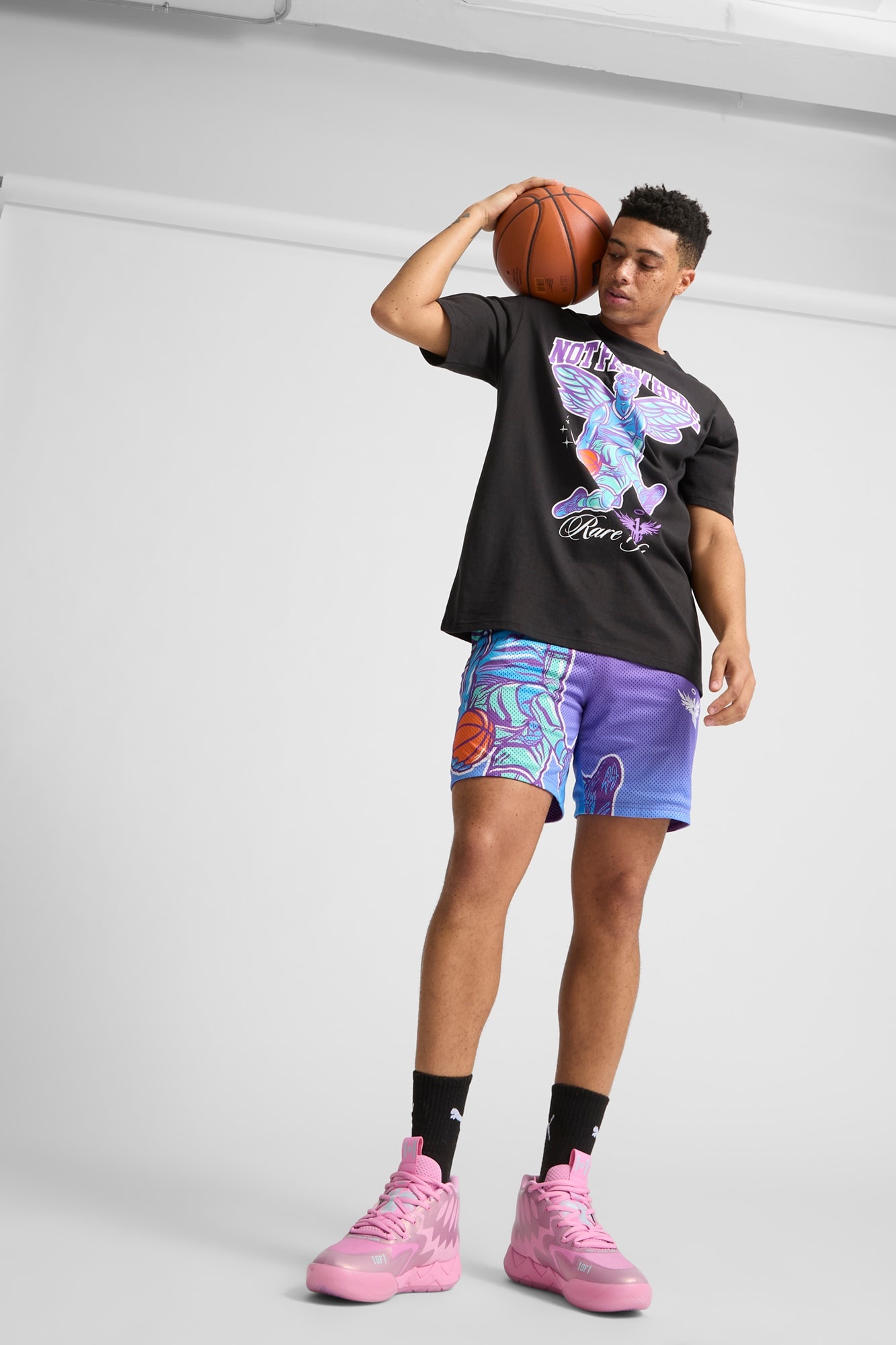 PUMA x LAMELO BALL CHARLOTTE Men's Graphic Basketball Shorts - 5
