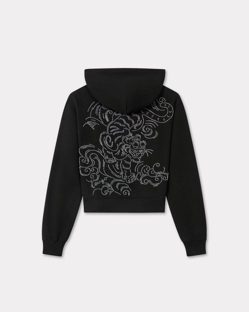 KENZO 'KENZO Star Tiger' embroidered cropped hoodie outlook