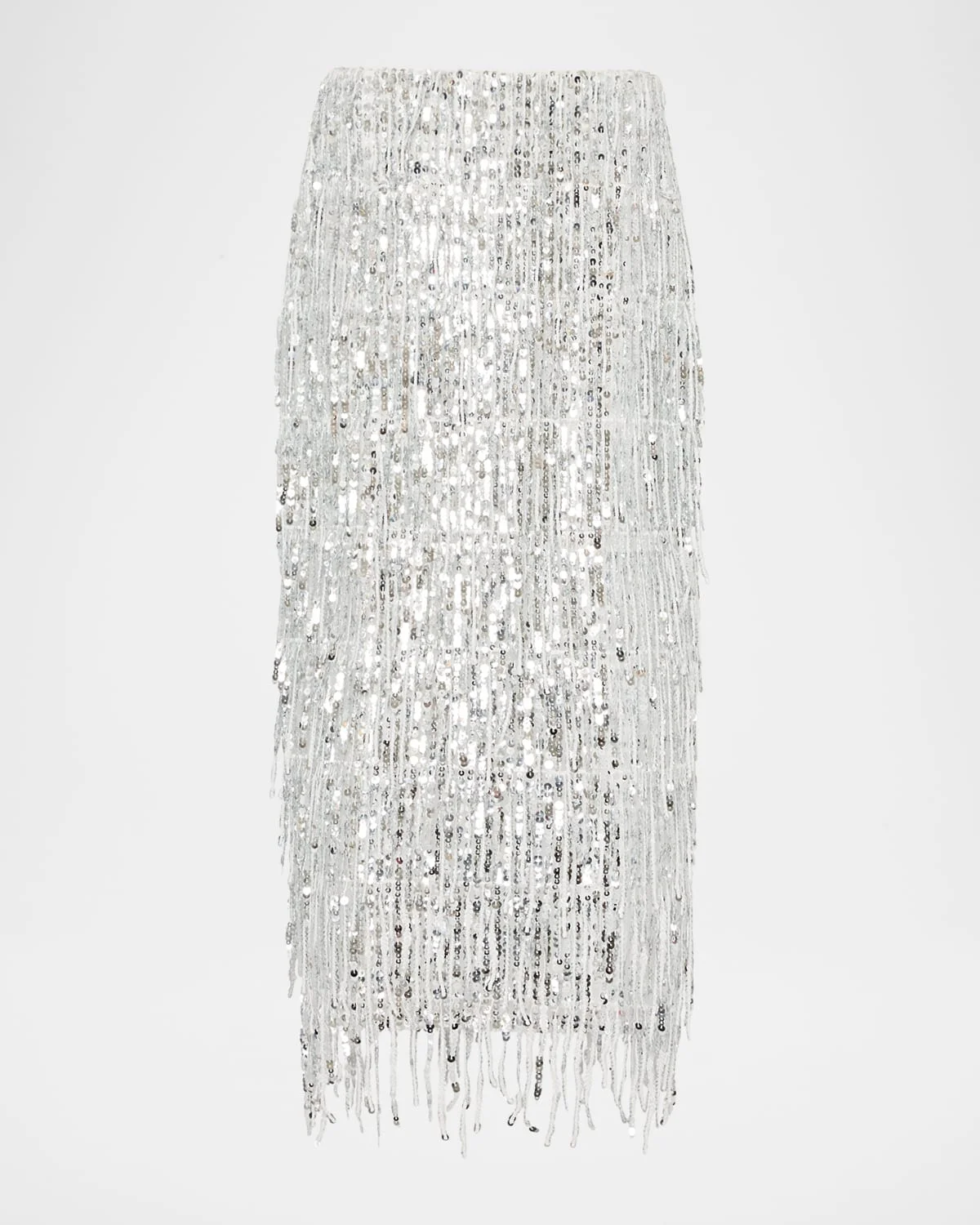 Roxanne Fringe Sequin Midi Skirt - 1