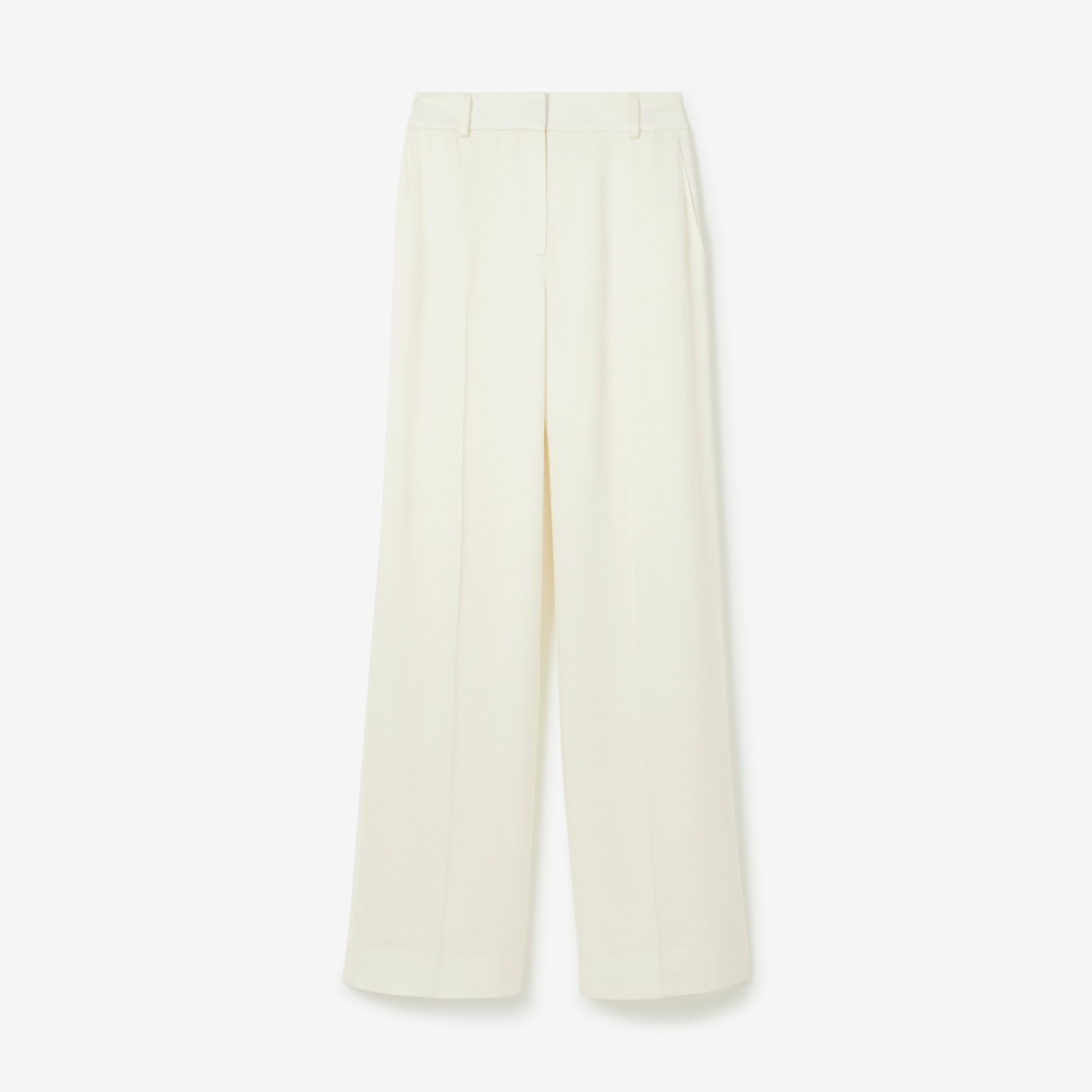 Satin Wide-leg Trousers - 1