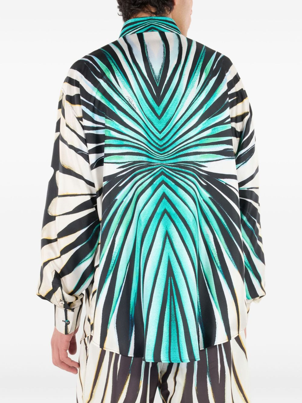 printed button-up shirt - 4