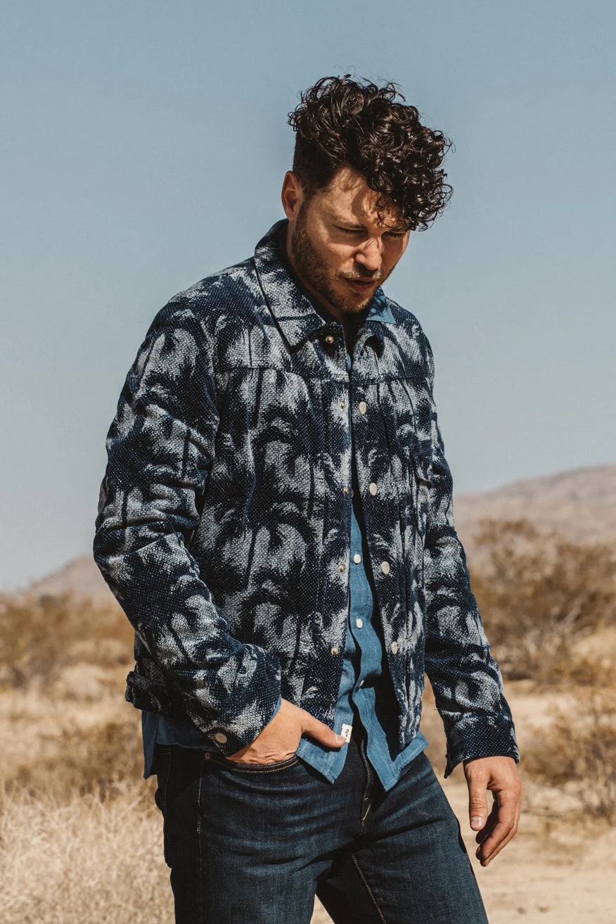The Blade Printed Corduroy - Dark Indigo - 1