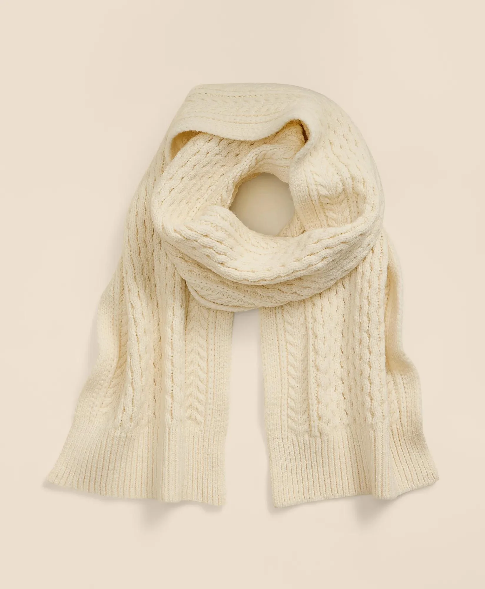 Merino Wool Aran Scarf - 1