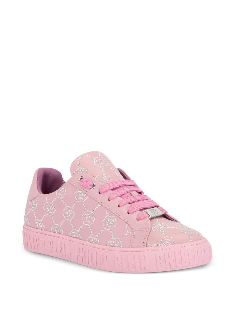 PHILIPP PLEIN Carson monogram strass low-top sneakers outlook