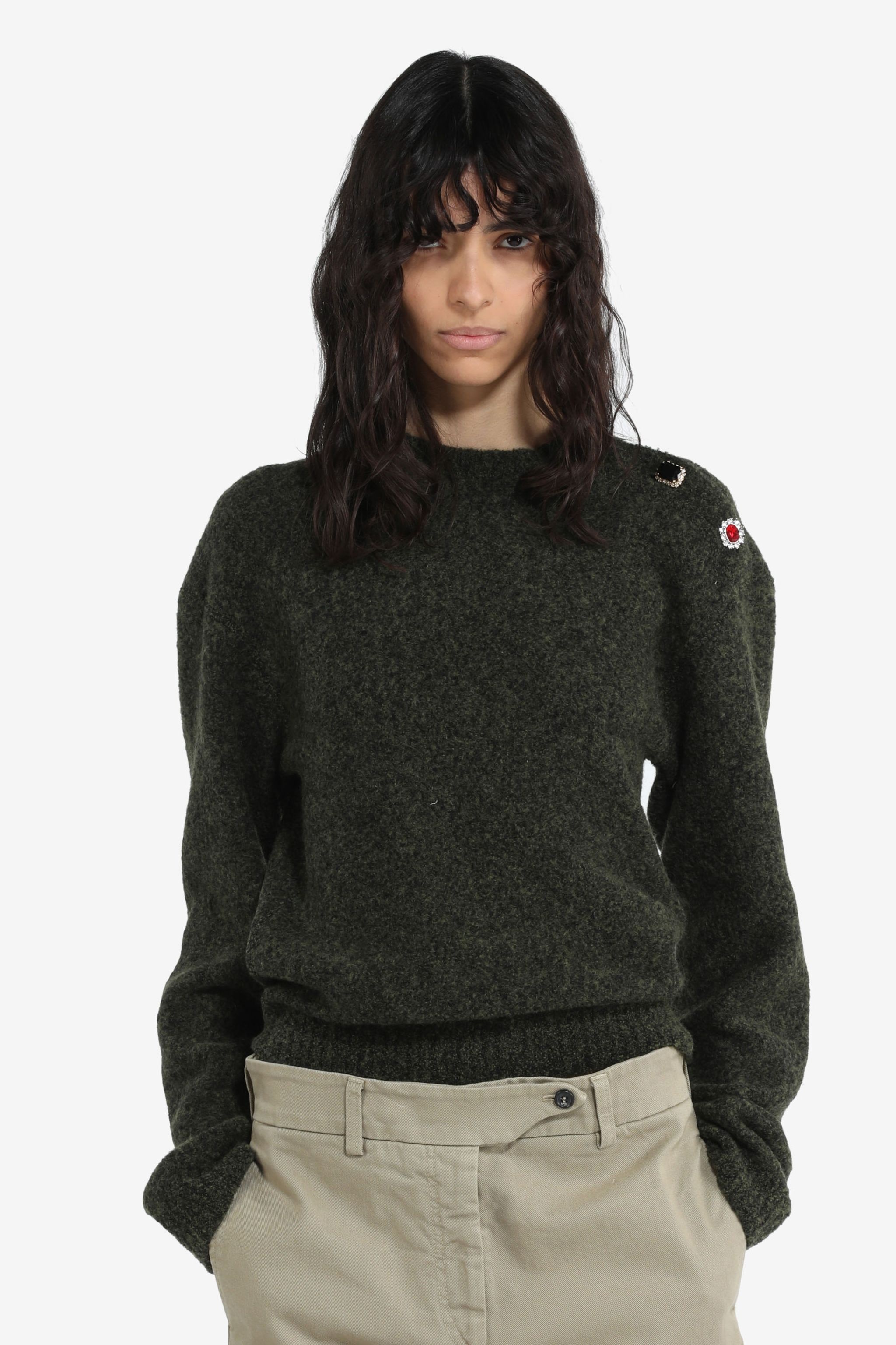 CRYSTAL-EMBELLISHED SWEATER - 1